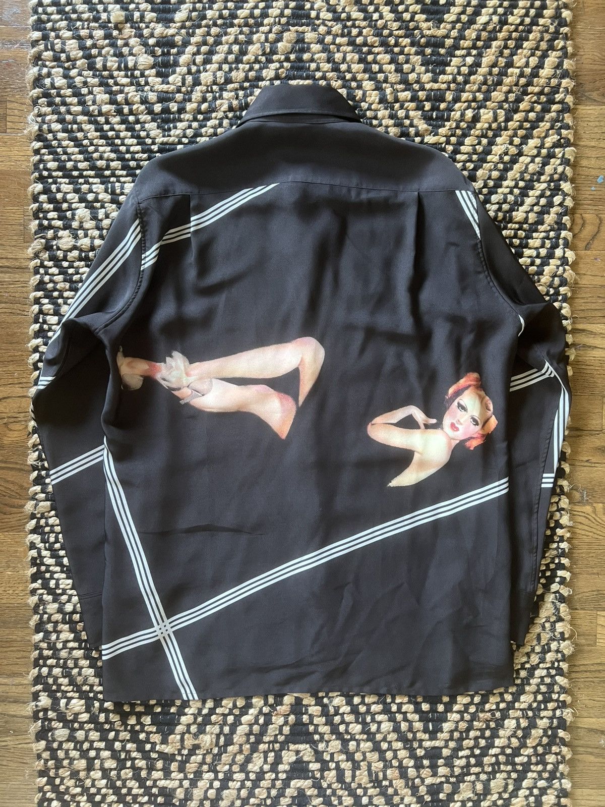 Yohji Yamamoto Yohji Yamamoto Pour Homme AW01 Black Concertina Button Up Size US L / EU 52-54 / 3 - 3 Thumbnail