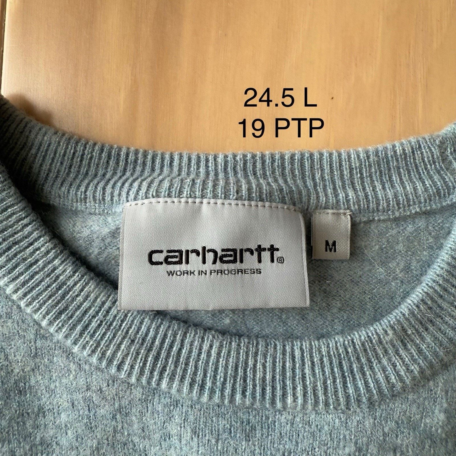 Carhartt Wip Carhartt WIP Playoff Sweater Medium Blue Wool Pullover Size US M / EU 48-50 / 2 - 7 Thumbnail
