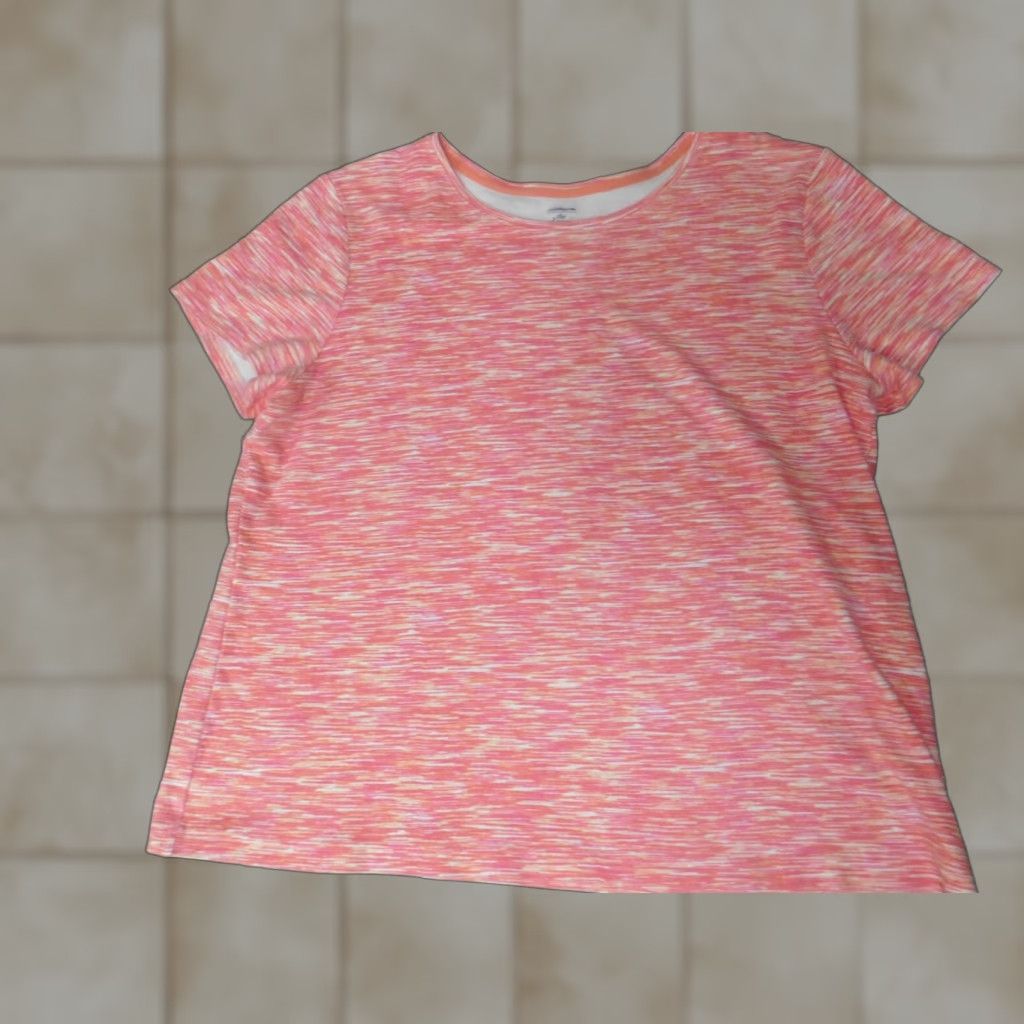 Croft & Barrow Croft & Barrow Womens Blouse XL Pink Crew Neck Short Sleeve Polyester Rayon Croft & Barrow Geometric Casual Classic Stretch 200? Size XL / US 12-14 / IT 48-50 - 1 Thumbnail