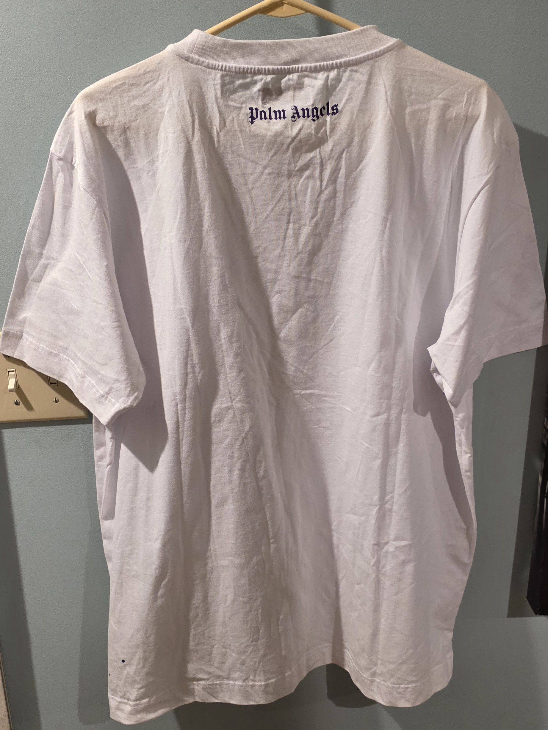 Palm Angels Palm Angels High As Your Expectations White T-Shirt Size Size US L / EU 52-54 / 3 - 3 Thumbnail