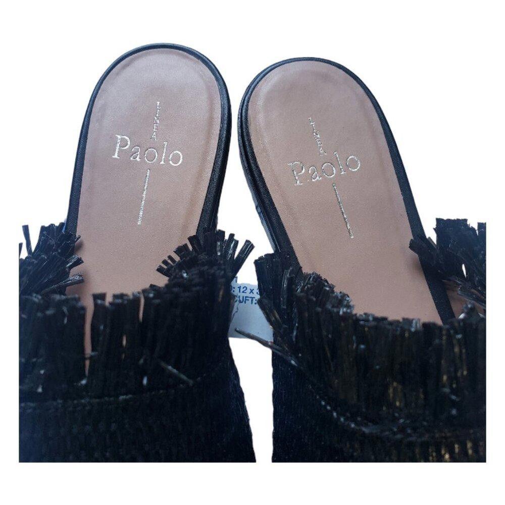Polo Ralph Lauren SH125 Paolo Ladies Flat Black Weaved Mules 9.5 Size US 9.5 / IT 39.5 - 7 Thumbnail