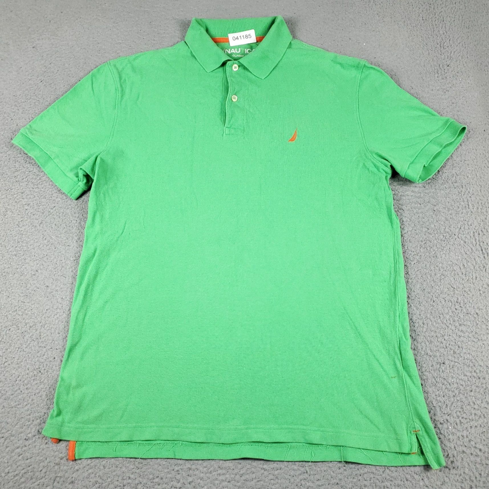 Nautica Nautica Polo Shirt Adult Medium Green Solid Casual Short Sleeve Mens Size US M / EU 48-50 / 2 - 2 Thumbnail