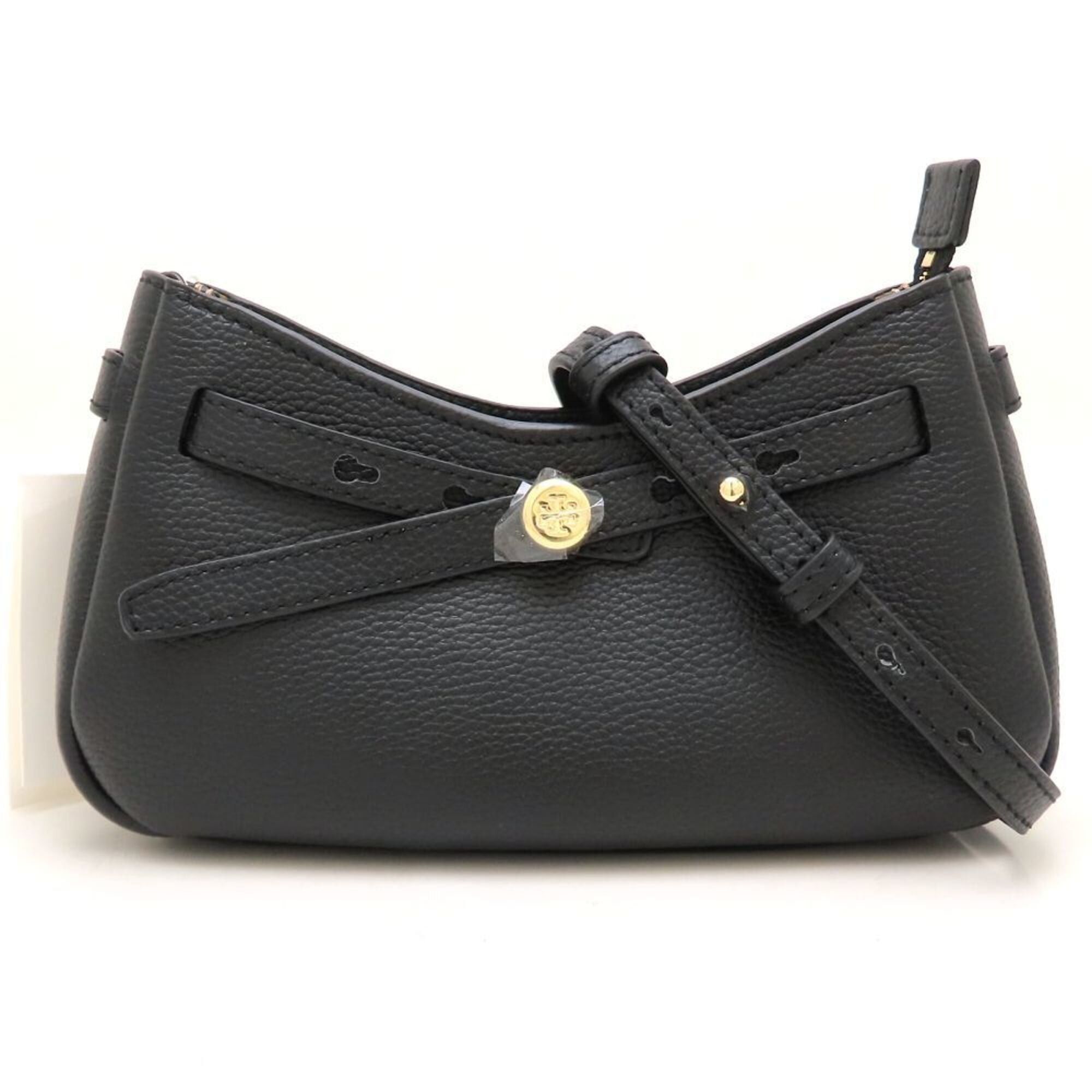 Tory Burch Tory Burch ROMY ZIP TOP CROSSBODY 179955 Shoulder Bag, Leather, Black, Women's 353438 Size ONE SIZE - 1 Thumbnail