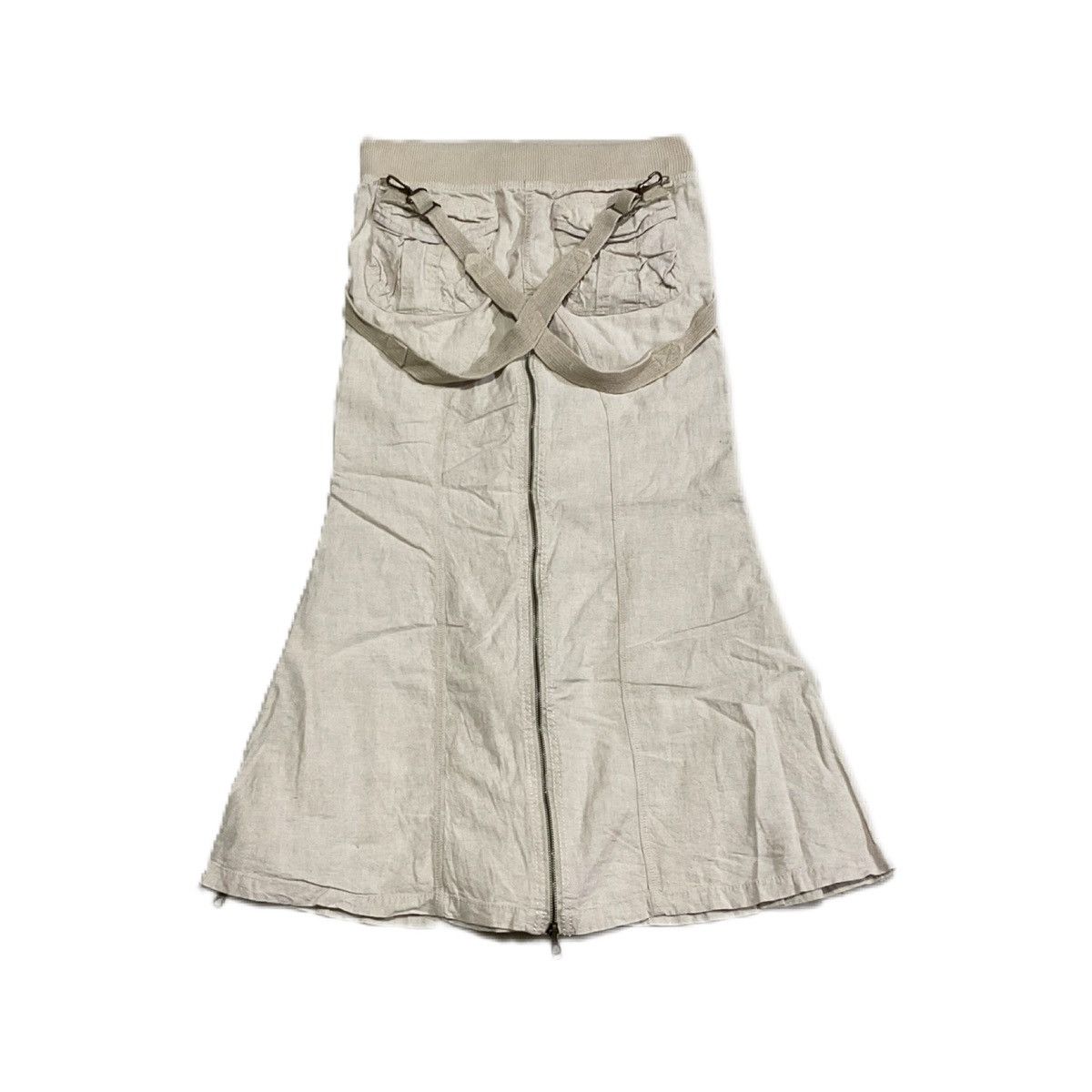 If Six Was Nine × Japanese Brand × Le Grande Bleu (L.G.B.) 🔥Y2K Archived G.O.A Flare Cargo Skirt Suspender Multi Zipper Size 30" / US 8 / IT 44 - 5 Thumbnail