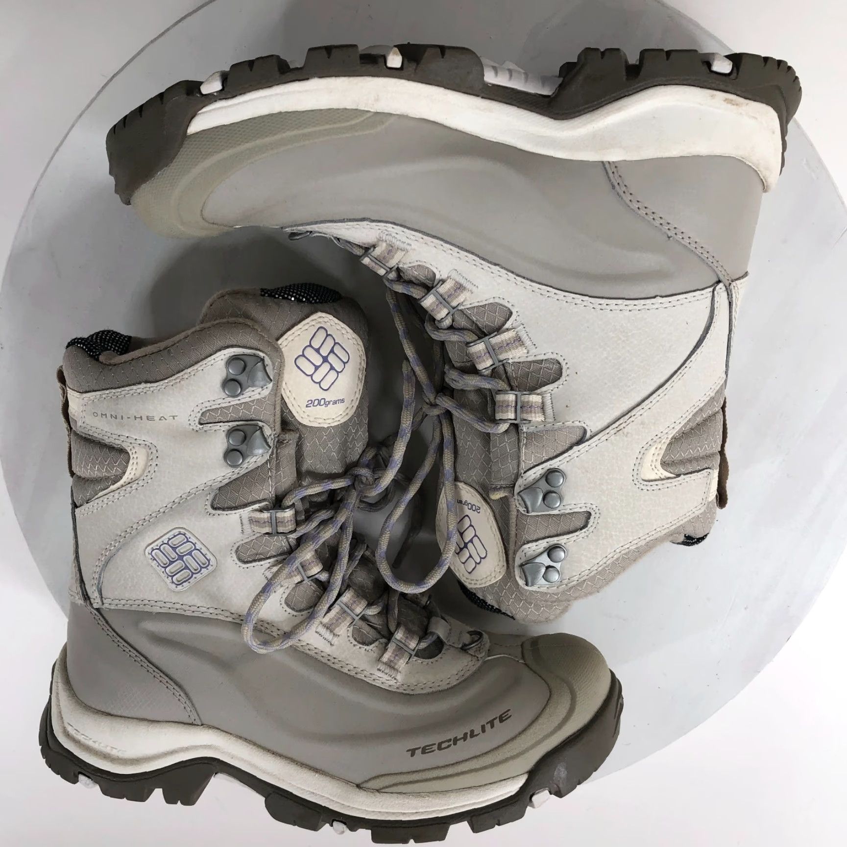 Vintage Columbia Boot Women's Mid-Calf Waterproof 7 Techlite Omni-Heat Gray Boots Size US 7 / IT 37 - 5 Thumbnail