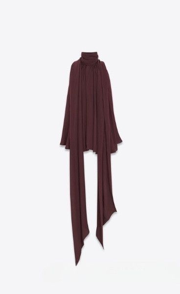 Saint Laurent Paris o1s1wg111124 Oversized Lavallière-Neck Tank Top Silk Size US S / EU 44-46 / 1 - 3 Thumbnail