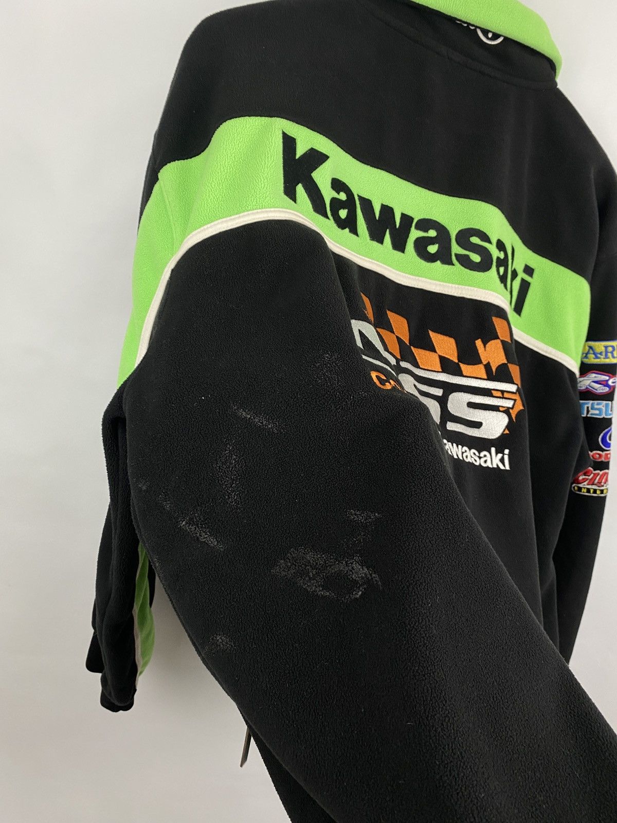 Japanese Brand 🇯🇵 Vintage Kawasaki Racing Nascar Moto Fleece Retro Rare Size US XL / EU 56 / 4 - 12 Thumbnail