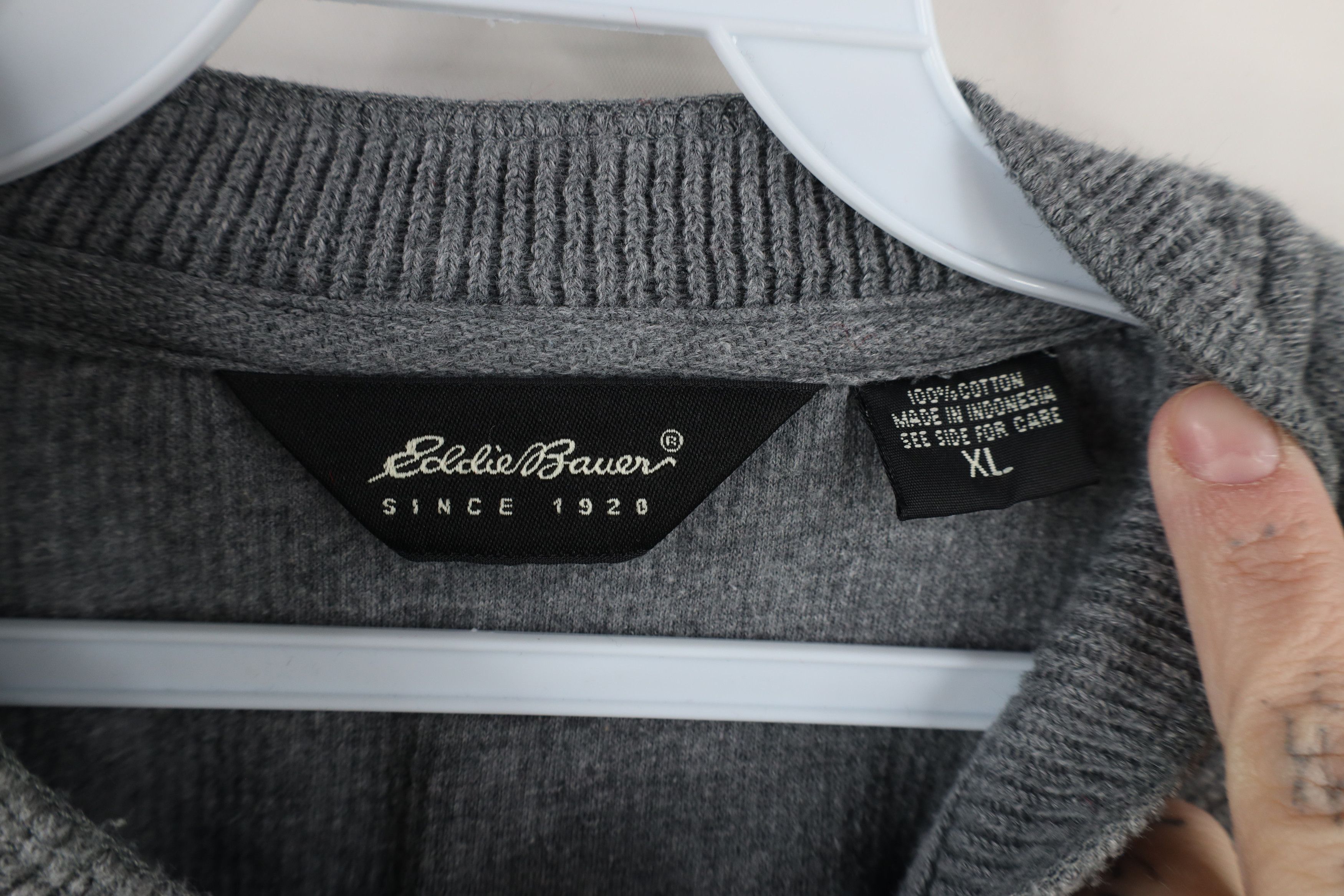 Eddie Bauer Vintage 90s Eddie Bauer Knit Long Sleeve Henley T-Shirt Size US XL / EU 56 / 4 - 6 Thumbnail