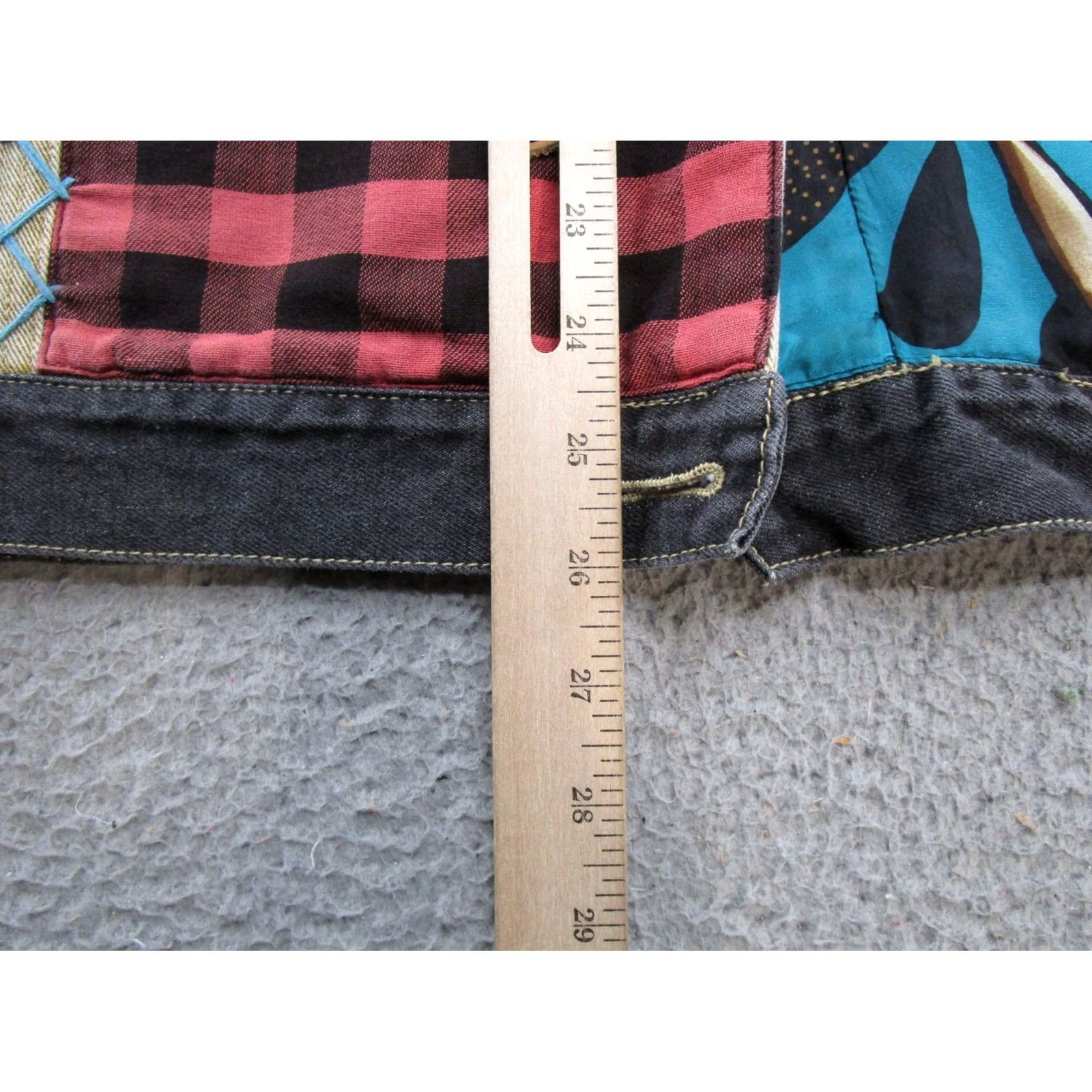 Vintage VINTAGE Carole Little Jacket Women's Denim Patchwork Boho Chic Read Size L / US 10 / IT 46 - 6 Thumbnail