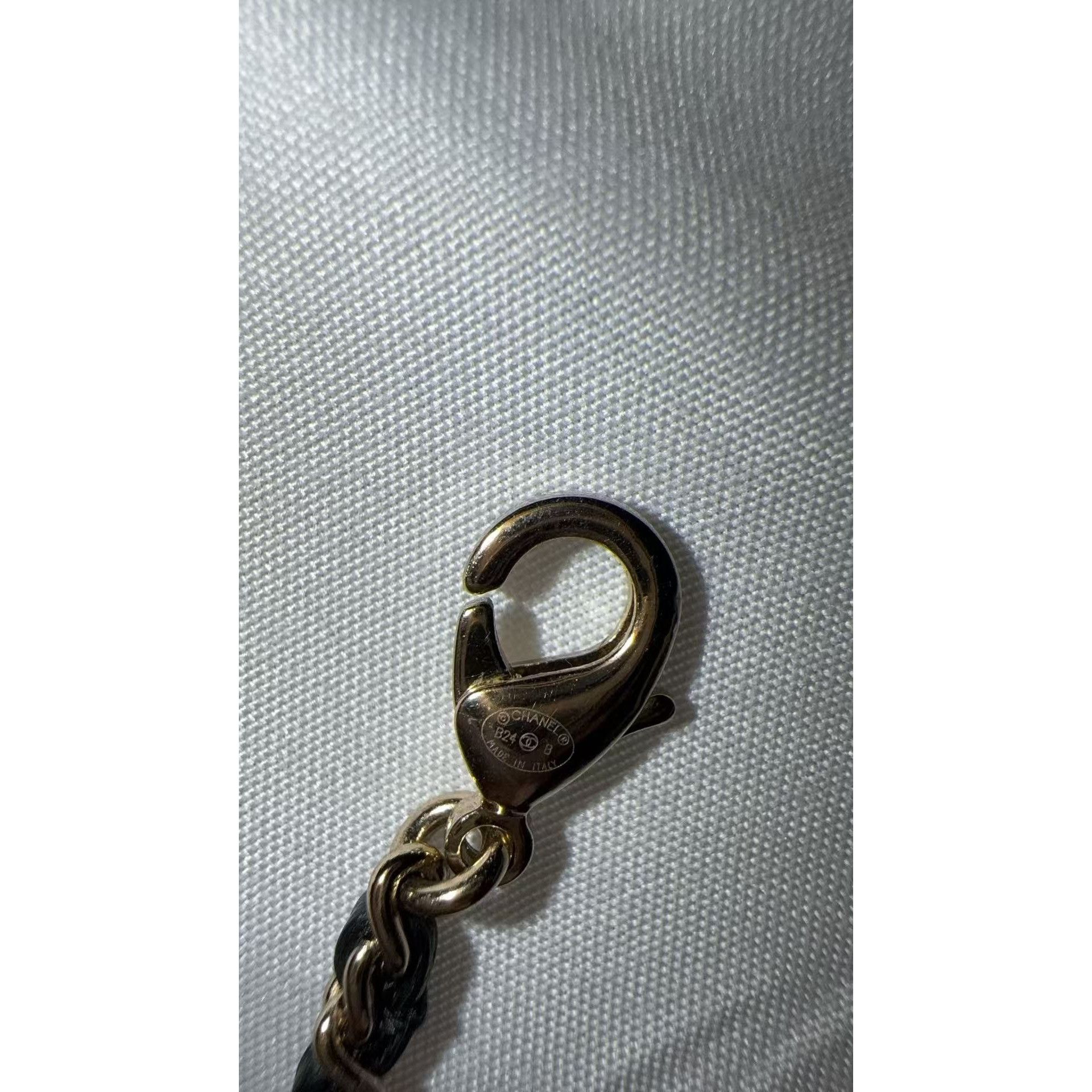 Chanel Chanel Authentic Gold-Plated Crystal Logo Pendant Necklace Size ONE SIZE - 7 Thumbnail