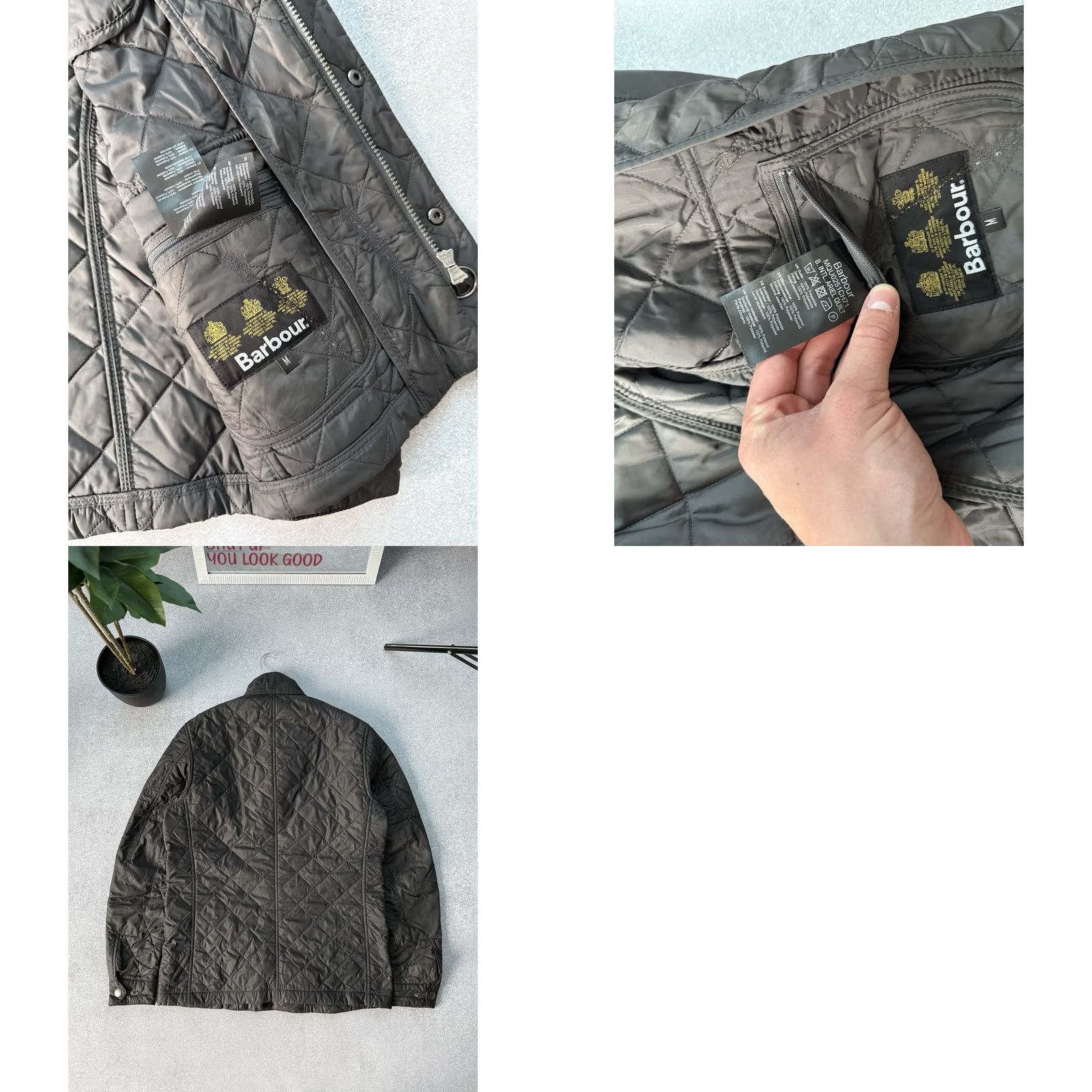 Barbour Barbour Barbour Axel Jacket Mens Quilted Gray M Motorcycle Casual Biker 90s Y2K Outdoor Designer Style Jacket Size US M / EU 48-50 / 2 - 8 Thumbnail