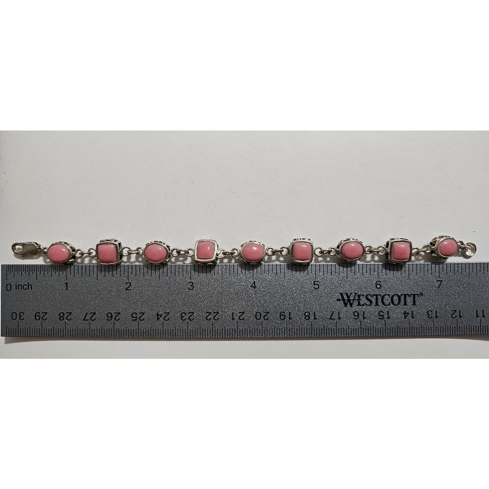 Pink Pink Conch Shell Bead Bracelet Silver 925 Size ONE SIZE - 4 Thumbnail