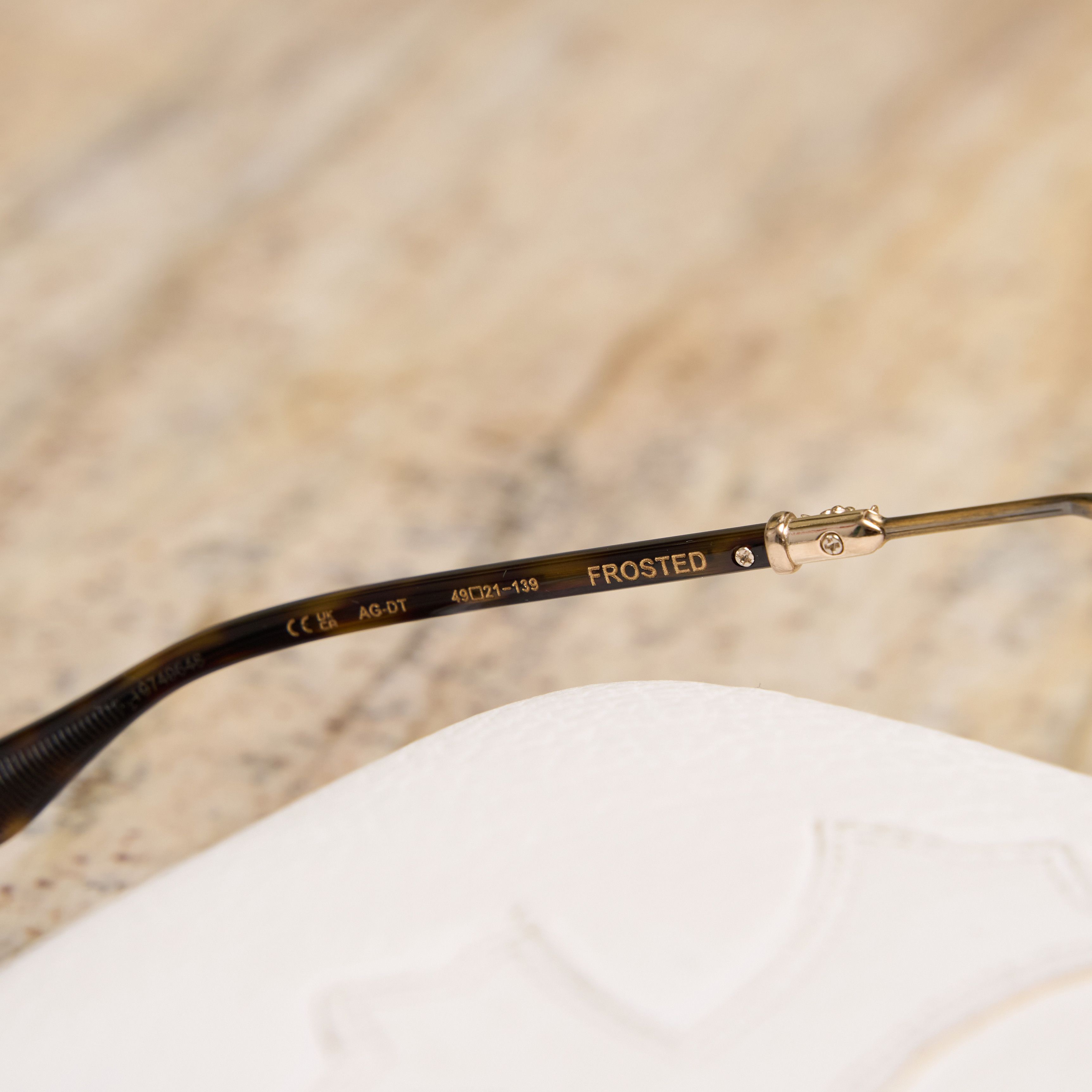 Chrome Hearts CHROME HEARTS FROSTED Antique Gold/Dark Tortoise Size ONE SIZE - 6 Thumbnail