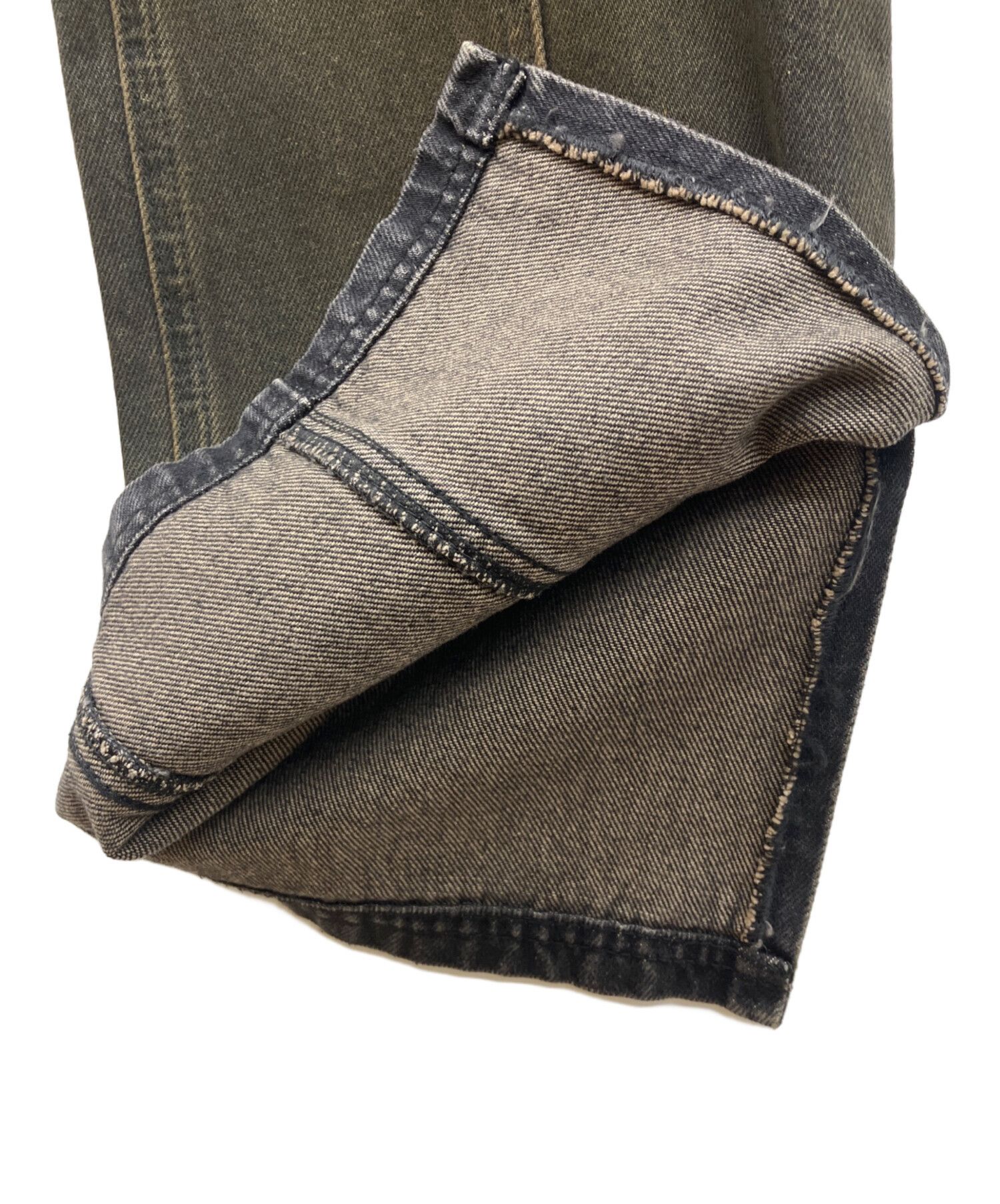 Mowalola MOWALOLA Coated Denim Pants Black 28 Size US 29 - 4 Thumbnail