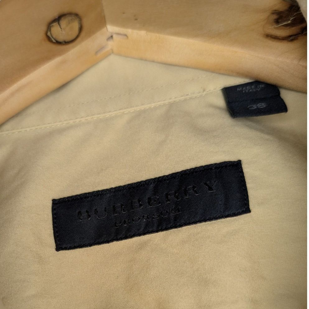 Burberry Prorsum Burberry Prorsum Button Up Dress Shirt Yellow Size US XS / EU 42 / 0 - 3 Thumbnail
