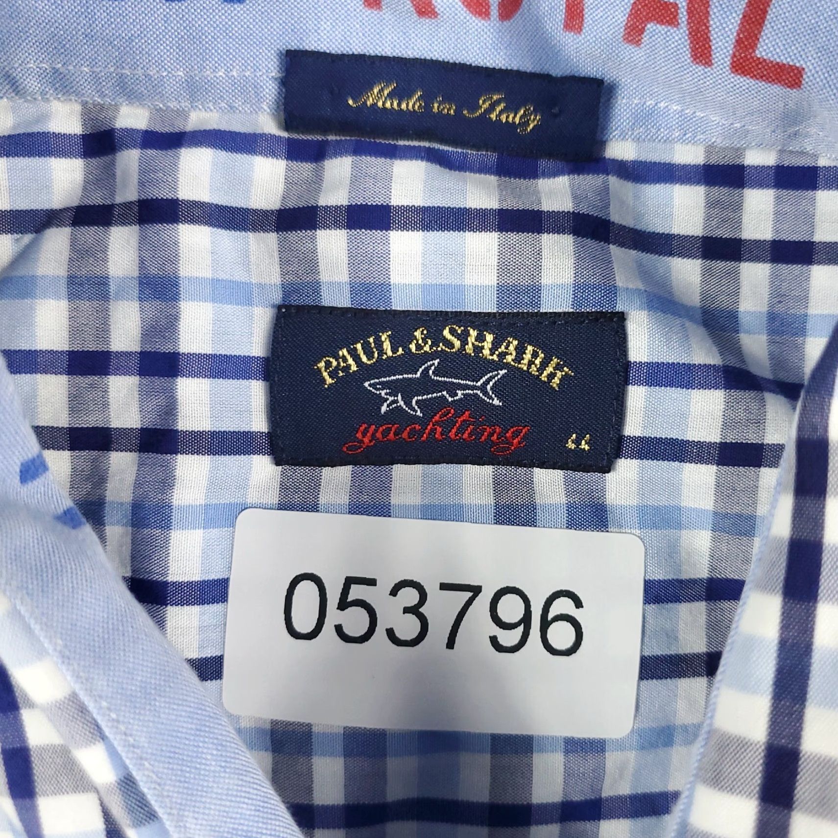 Paul & Shark Paul & Shark Shirt Mens 44 Blue Check Short Sleeve Button-Up Casual Size US XXL / EU 58 / 5 - 7 Thumbnail