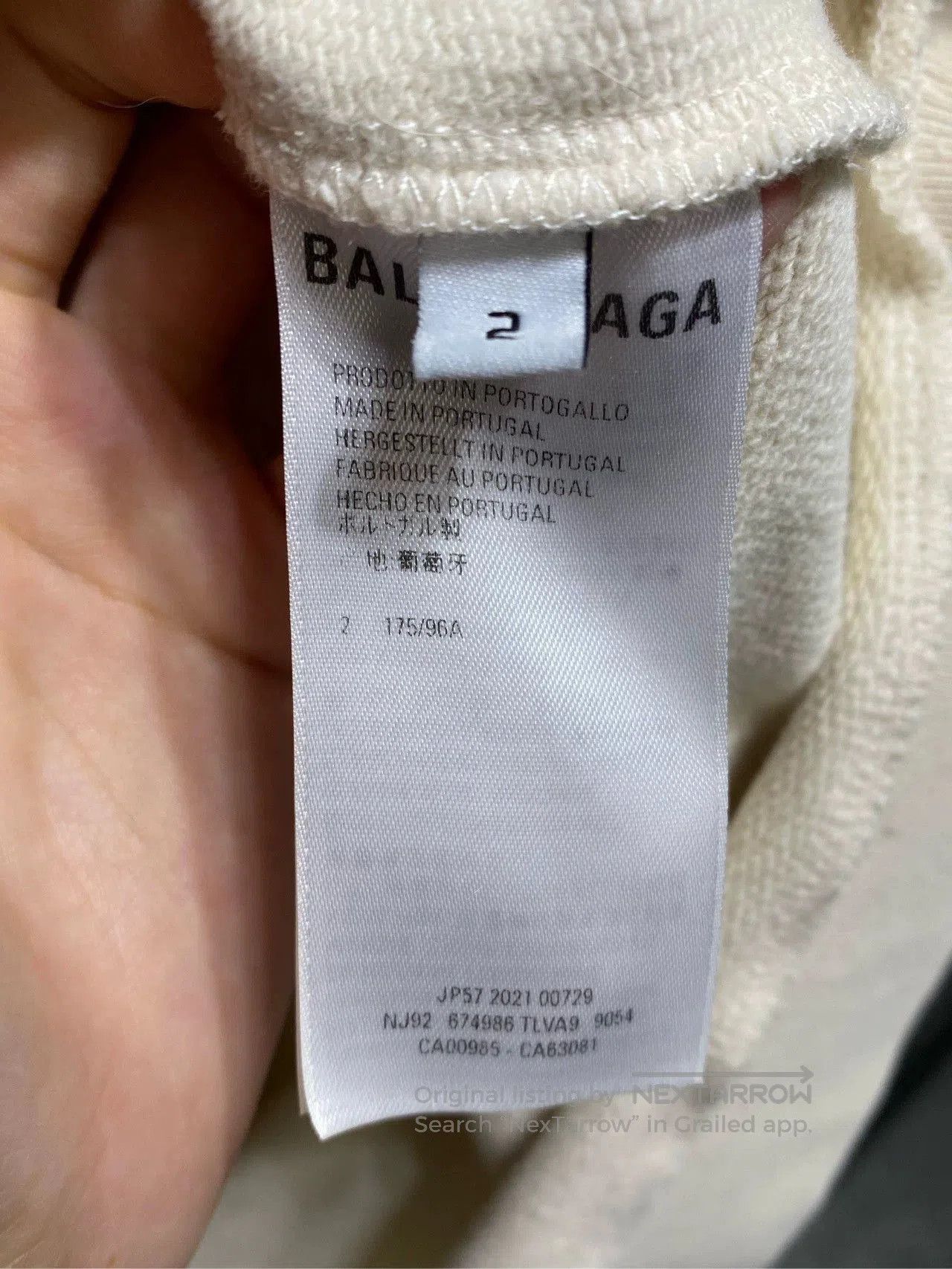 Balenciaga Balenciaga Underline Logo Beige Hoodie. Size US XS / EU 42 / 0 - 3 Thumbnail