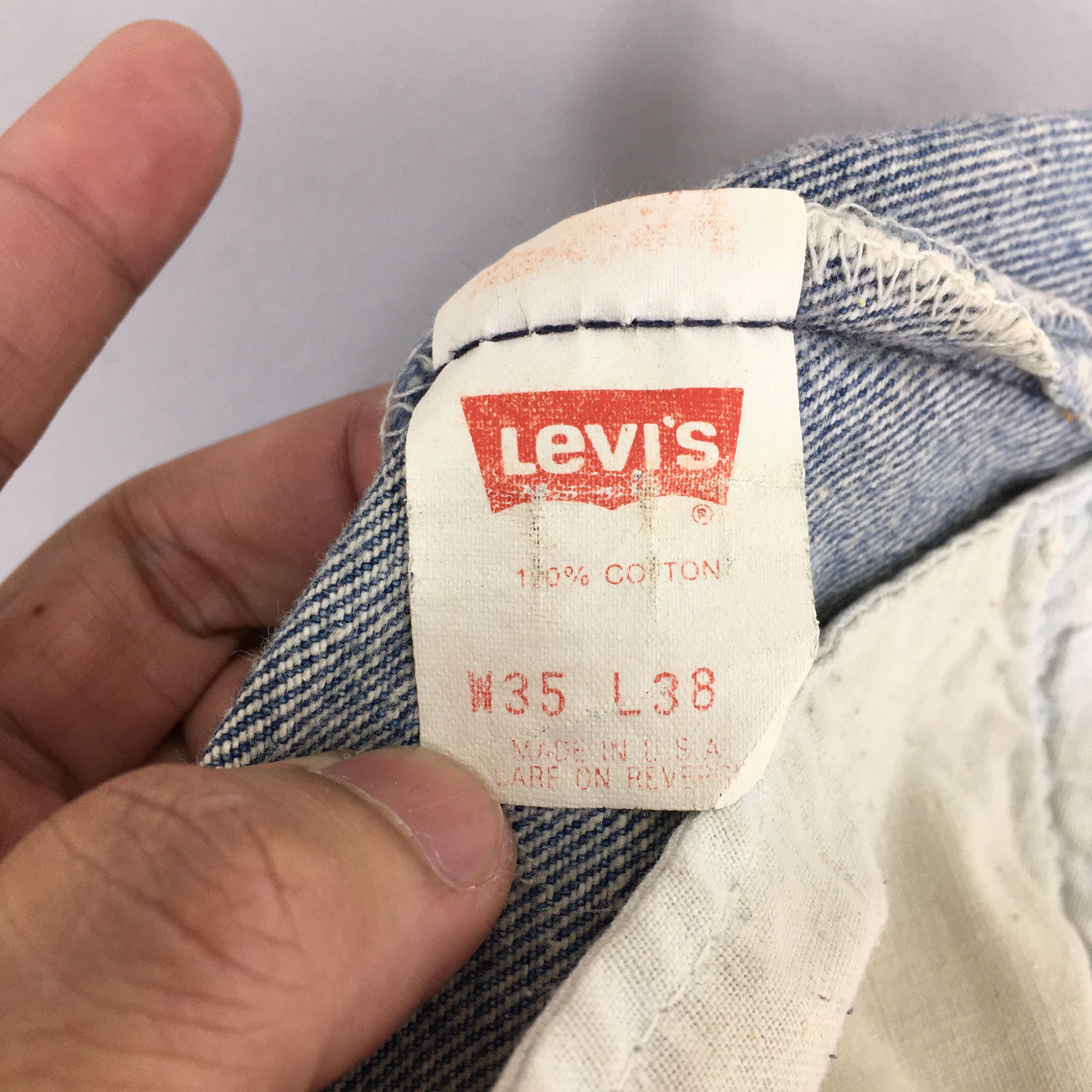 Size 34x34.5 Vintage Levi's 501XX Blue Stone Washed Jeans