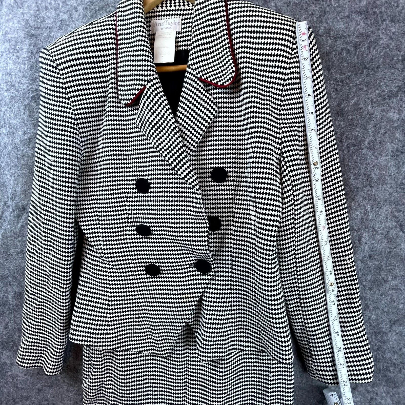 Ann Taylor Vtg Ann Taylor Skirt Suit Women Jacket 2 Skirt 0 Black White Size XS / US 0-2 / IT 36-38 - 5 Thumbnail