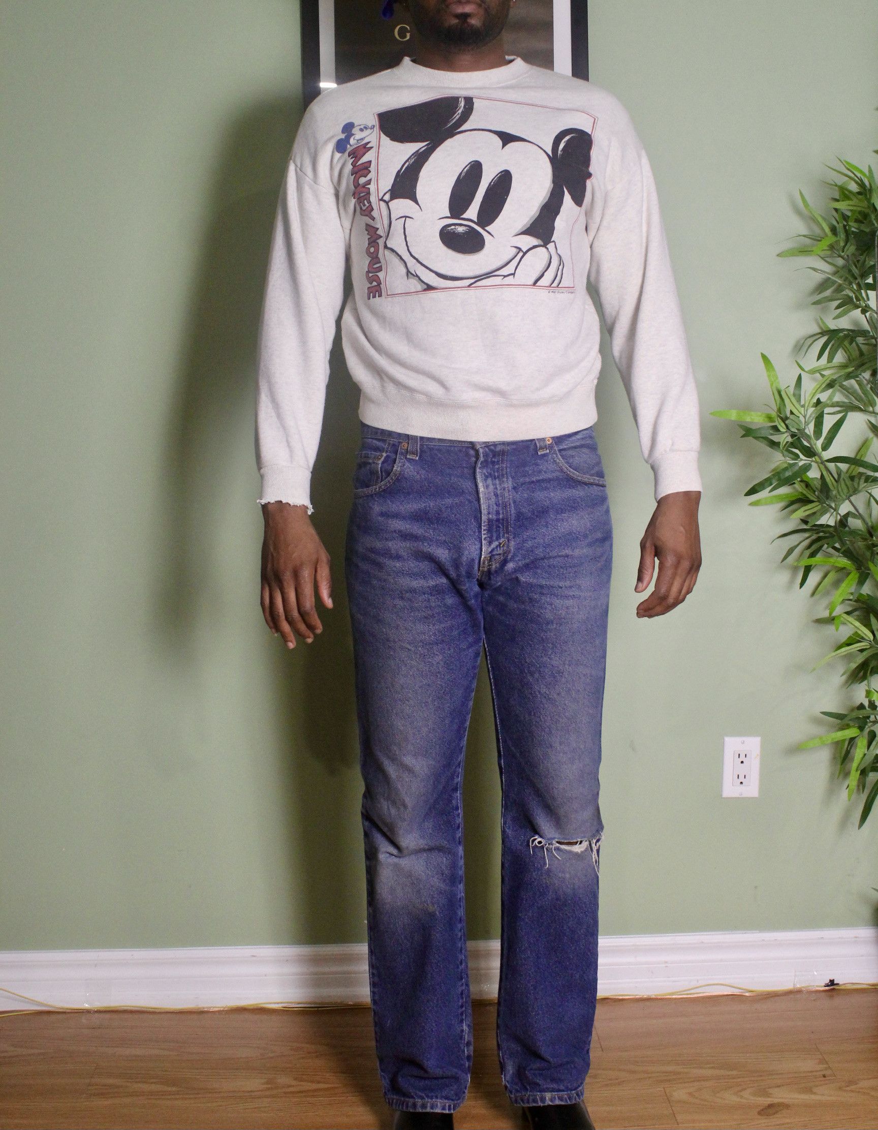 Disney × Vintage Vintage Distressed Disney Mickey Mouse Crewneck Size US S / EU 44-46 / 1 - 2 Thumbnail