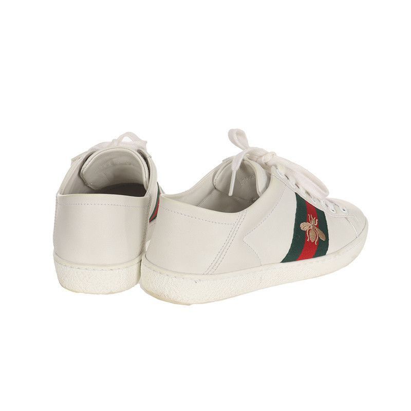 Gucci Gucci Ace Leather Bee Low Top Sneakers - Size US 5 / EU 37 - 1 Thumbnail