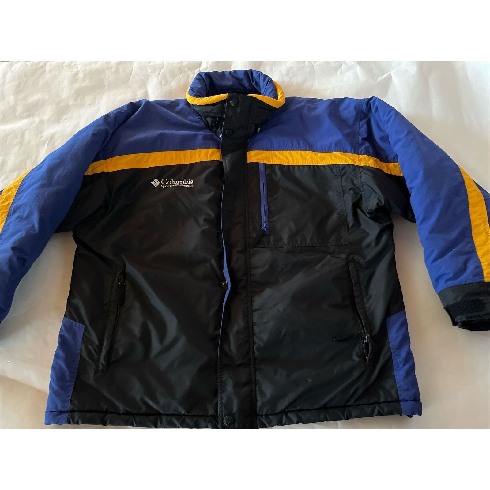 Columbia Columbia VTG Men’s L Blue Gold LS Zip Polyester Nylon Coat Size US L / EU 52-54 / 3 - 2 Thumbnail