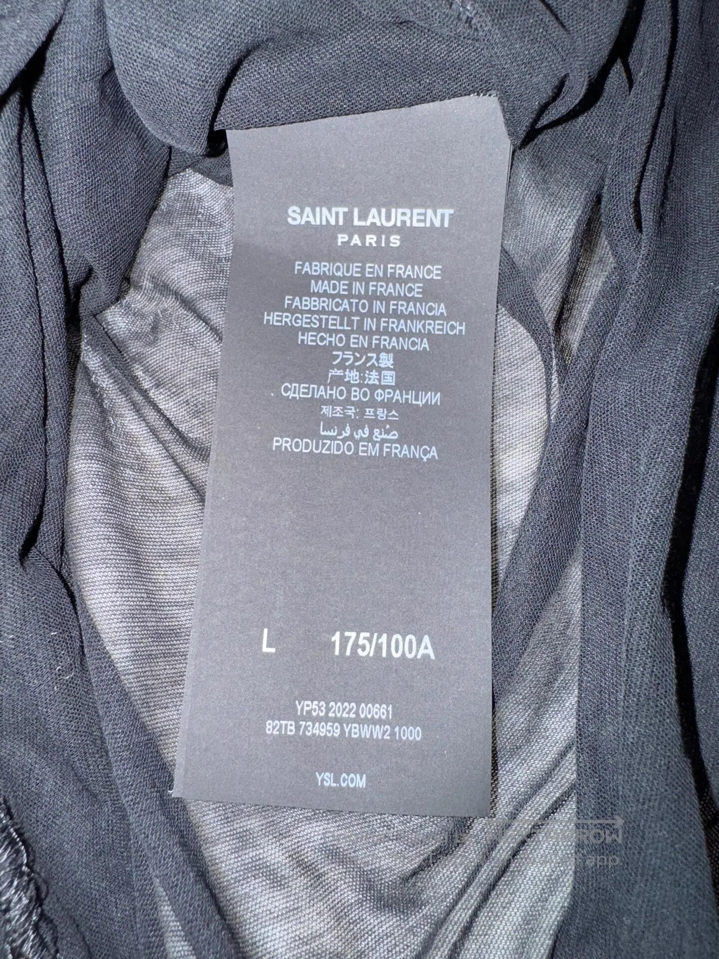 Saint Laurent Paris Saint Laurent Paris Crepe Deep V Neck Camisole| Size US L / EU 52-54 / 3 - 5 Thumbnail