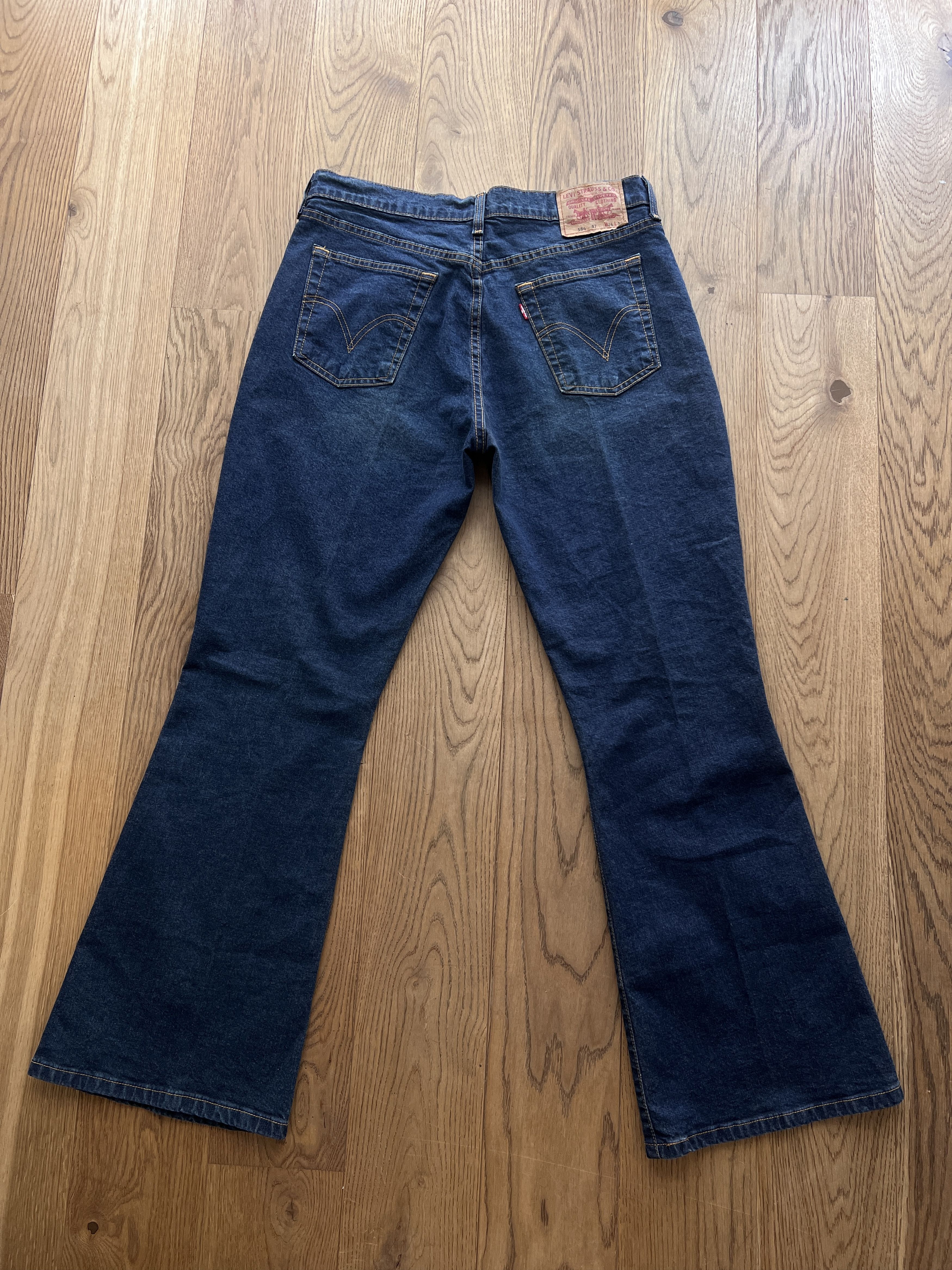 Levi's Vintage Clothing RARE Levis Flared Boot Cut Denim vintage 00s Retro Jeans y2k Size US 34 / EU 50 - 4 Thumbnail