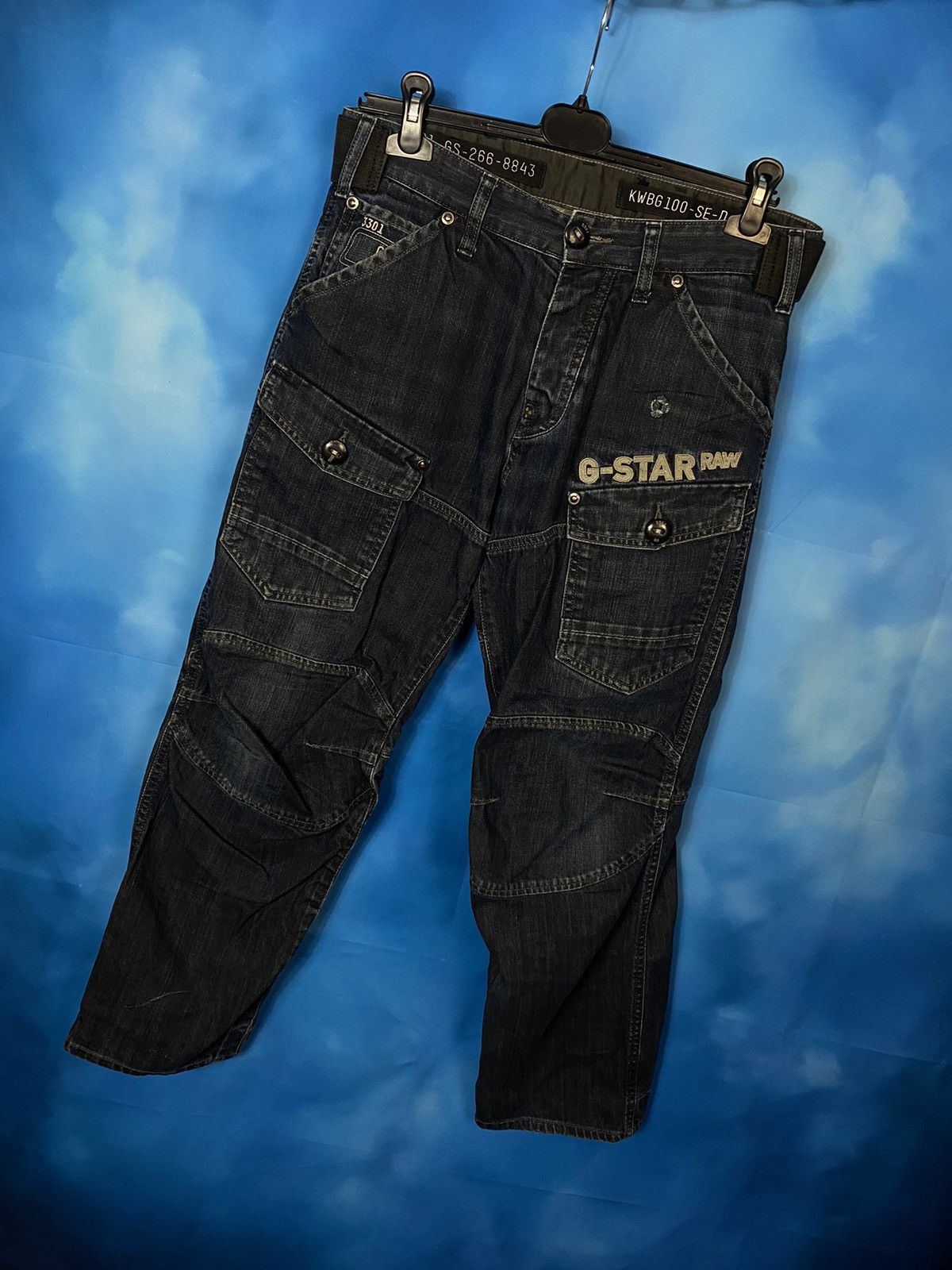 G-Star Rare❗️G-star 3301 vintage embroidered logo jeans S size Size US 31 - 2 Thumbnail