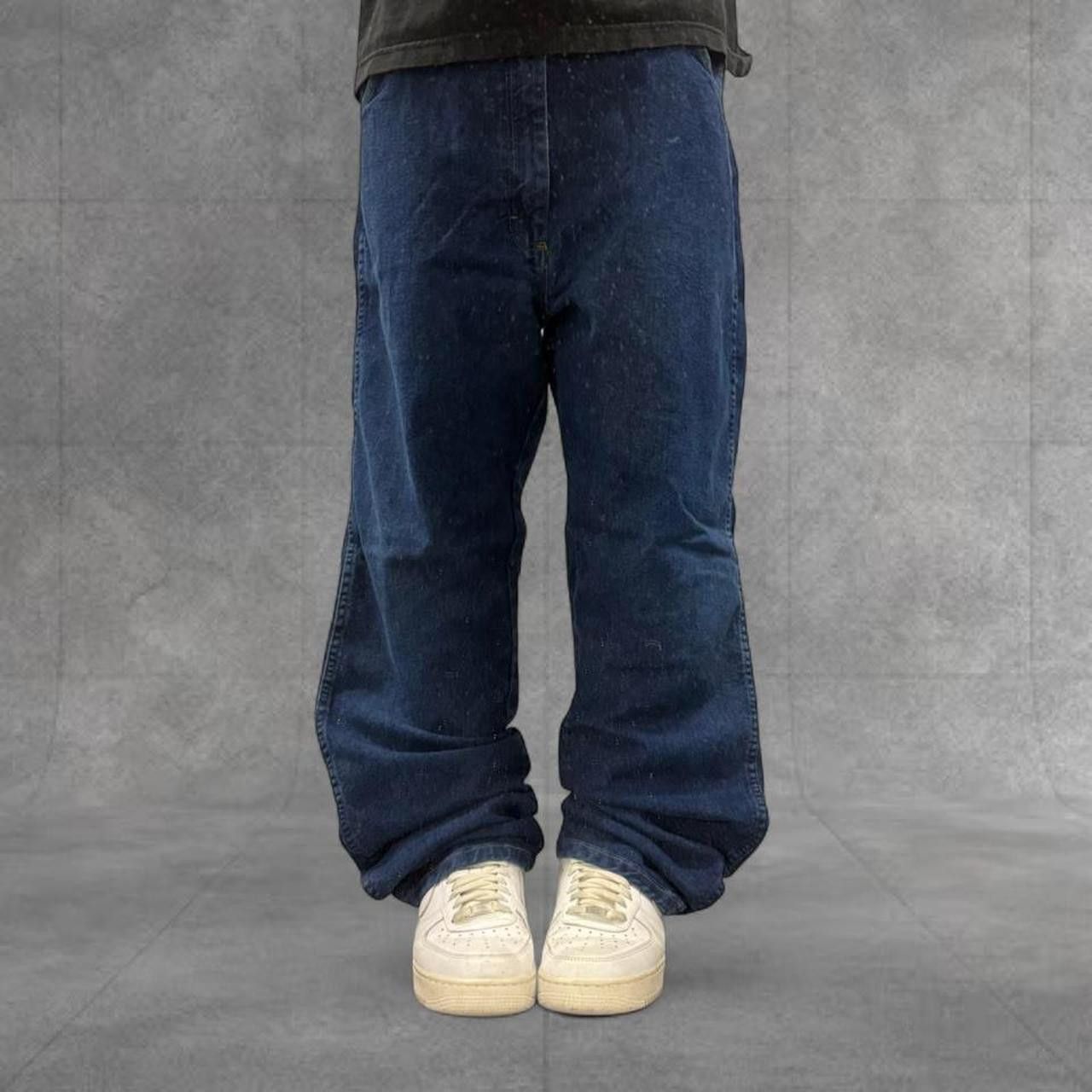 Vintage Crazy Vintage Y2K/2000s Baggy Workwear Style Dark Wash Denim Jeans! Size US 40 / EU 56 - 1 Thumbnail