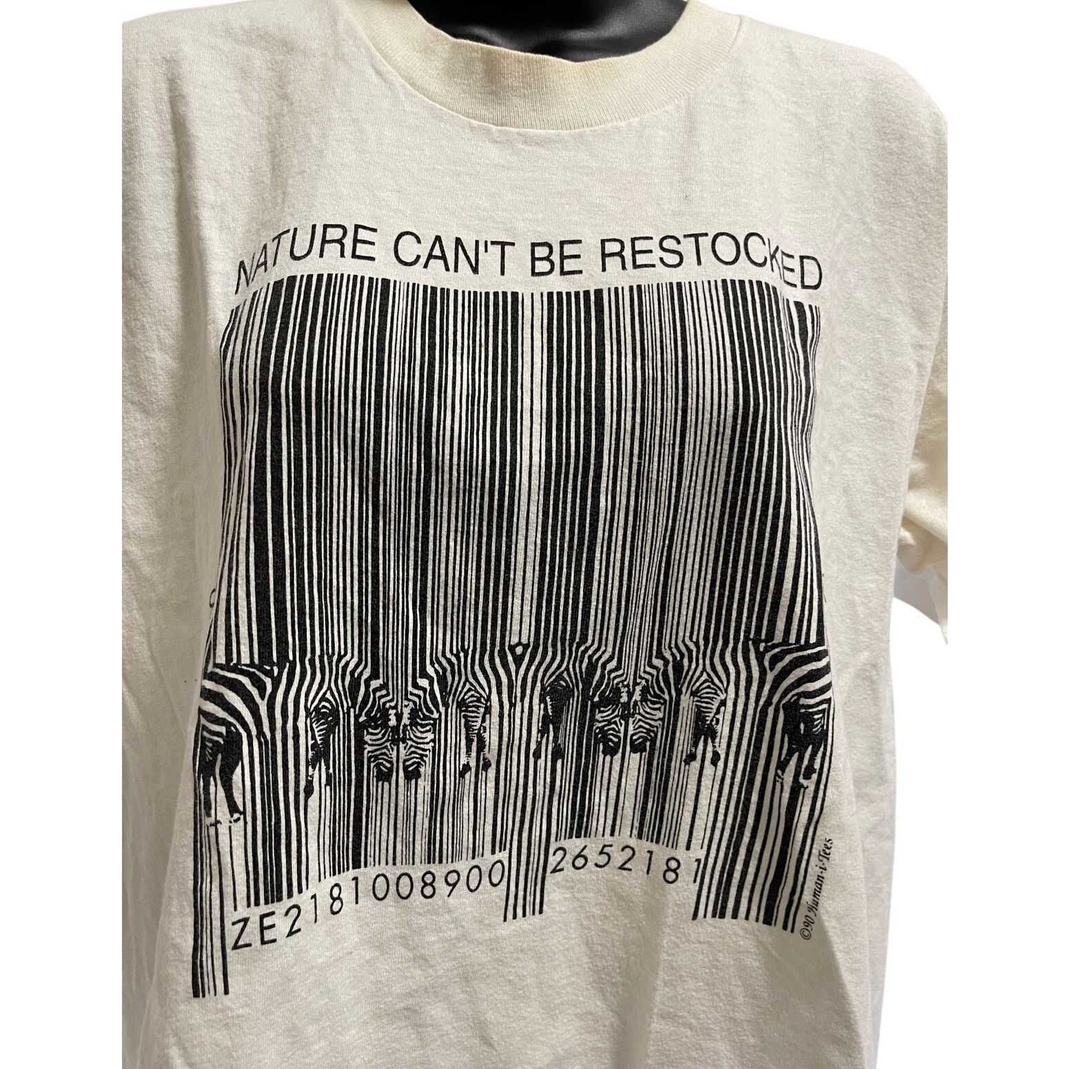 Vintage Vintage 90's Nature Can't Be Restocked Graphic T-Shirt Size US L / EU 52-54 / 3 - 4 Thumbnail