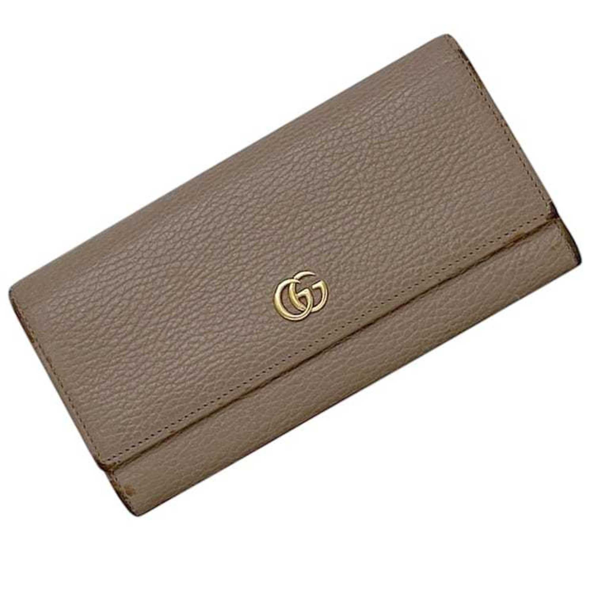 Gucci GG Marmont Bifold Long Wallet ec-23708 Pink Beige 456116