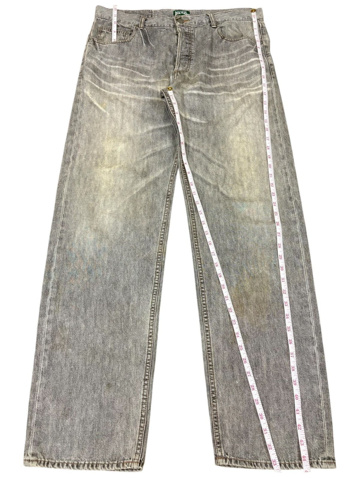 Japanese Brand Vintage Japanese Deluxe Charcoal Wash Baggy Jeans Size US 37 - 10 Thumbnail