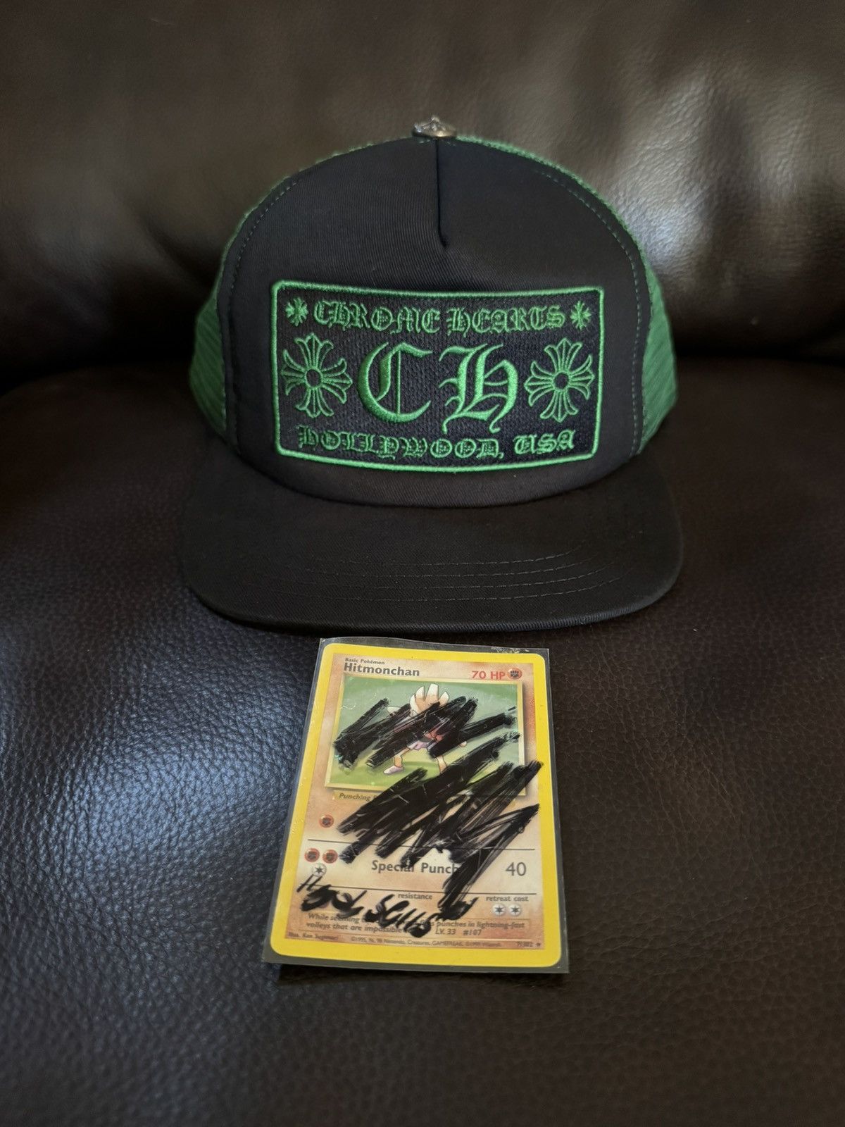 Chrome Hearts Chrome Hearts Green trucker hat Size ONE SIZE - 1 Thumbnail