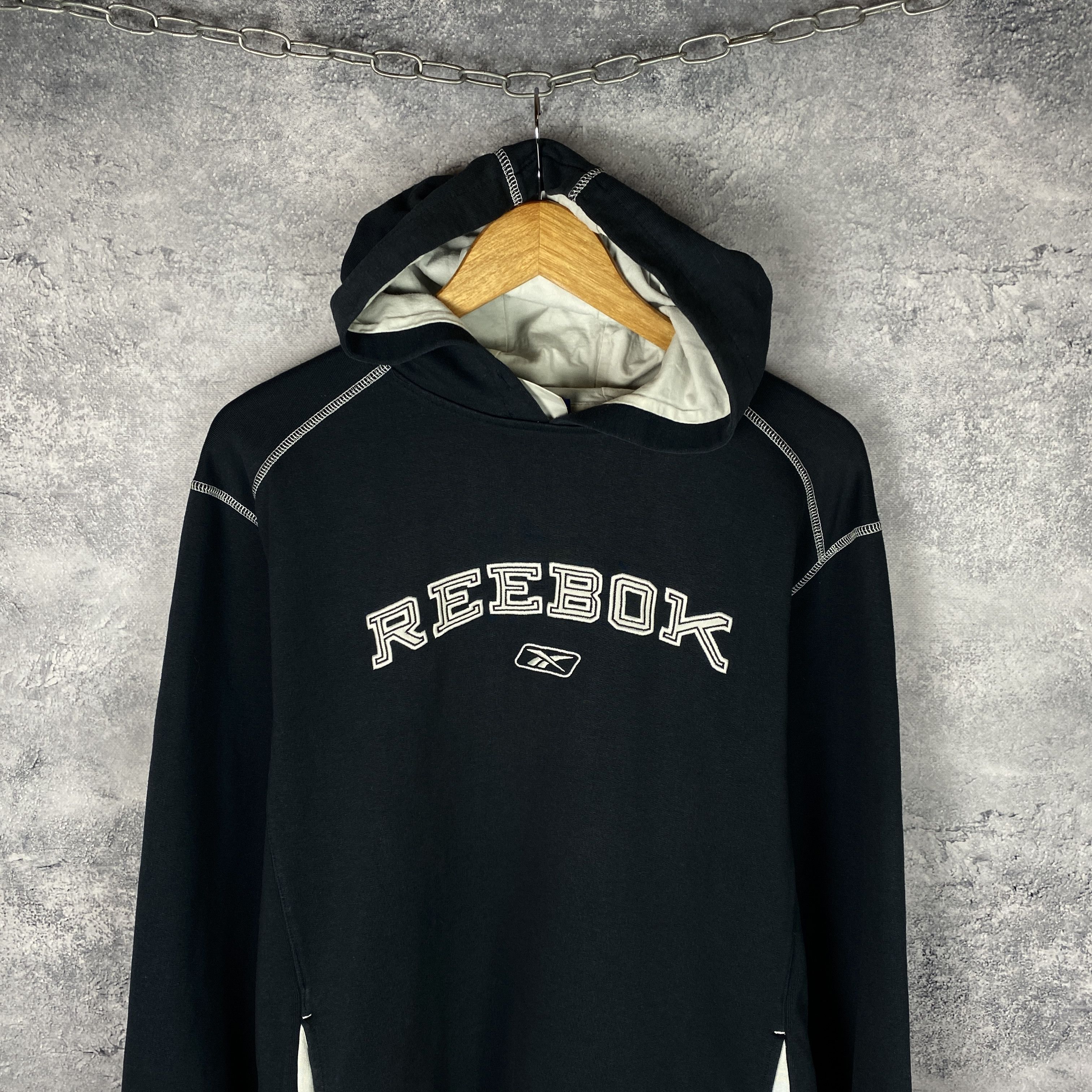 Reebok × Vintage Reebok Big Logo Vintage Hoodie Men's Size L Blue Long Sleeve Size US L / EU 52-54 / 3 - 2 Thumbnail