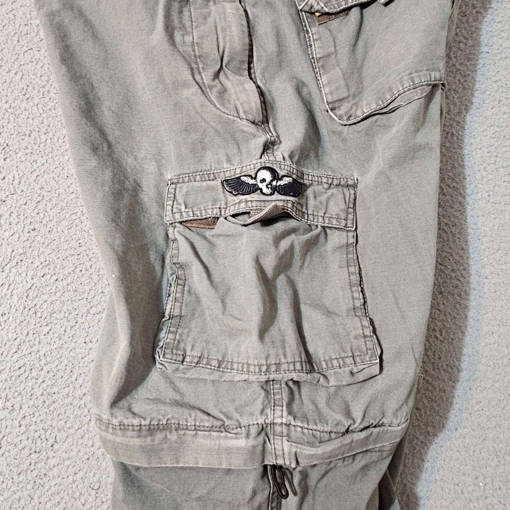 Harley Davidson Vintage Harley Davidson Cargo Convertible Pants Mens Size 36x30 Gray Cotton Size US 36 / EU 52 - 4 Thumbnail