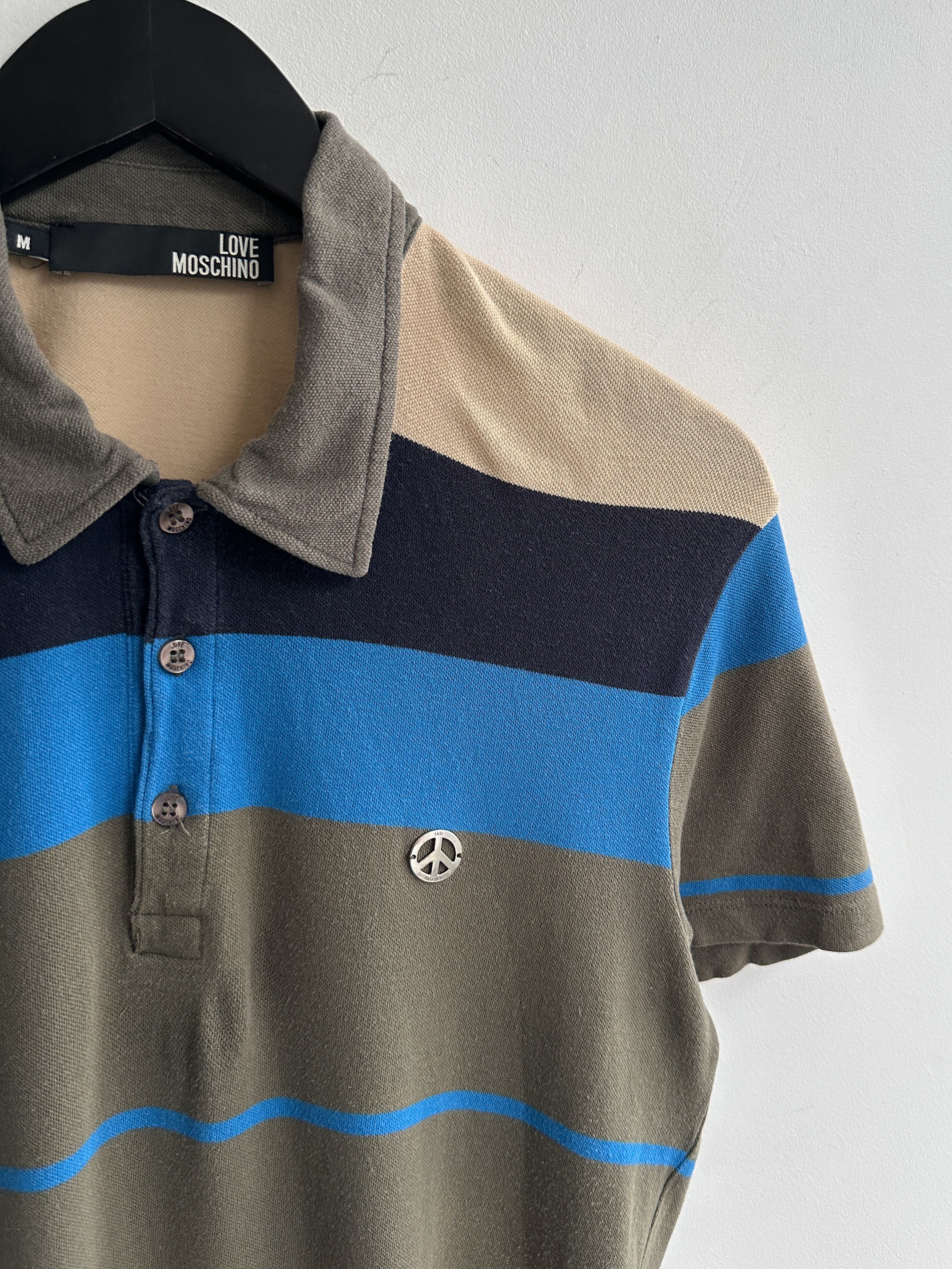 Moschino Love Moschino Striped Polo Shirt Size US M / EU 48-50 / 2 - 3 Thumbnail