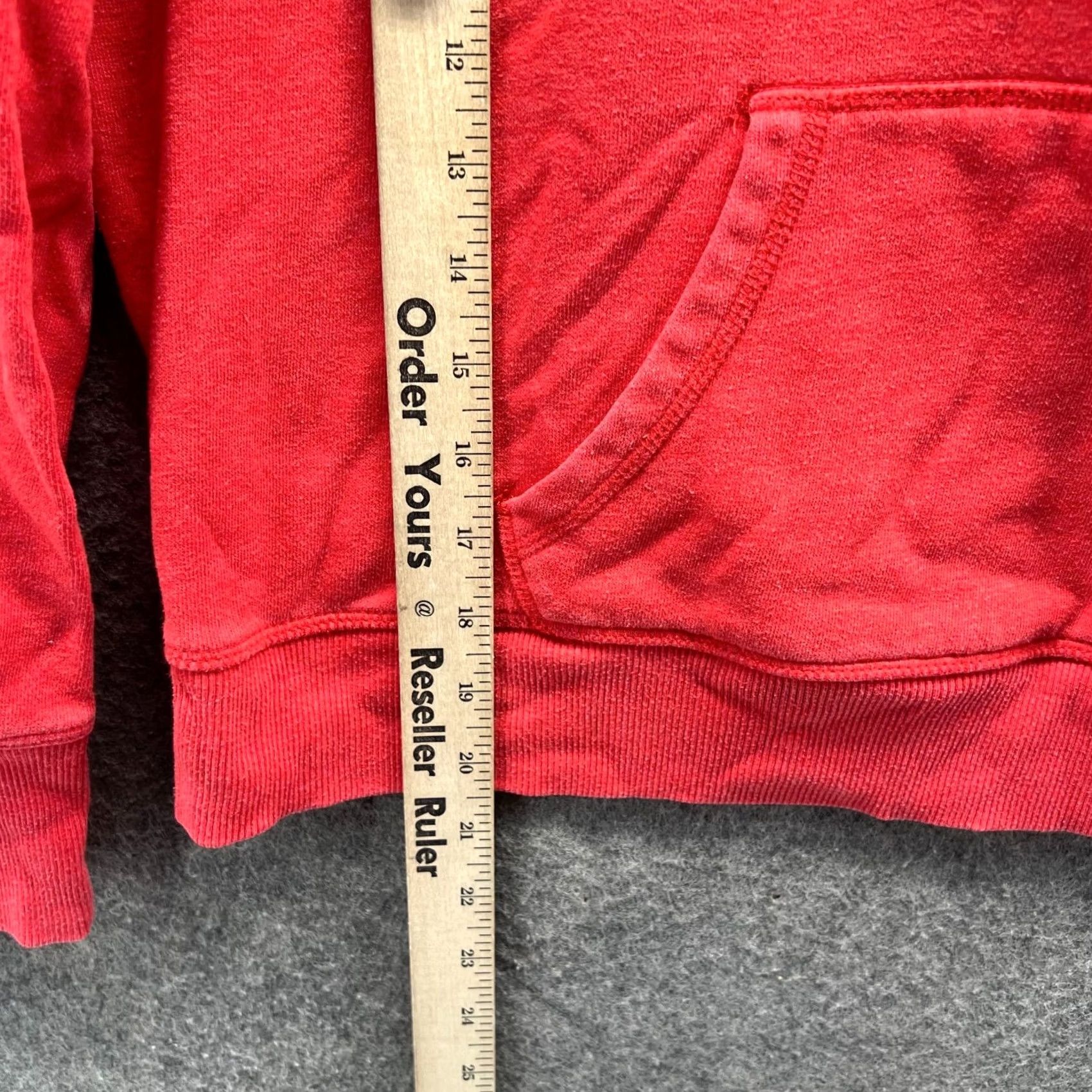 Tommy Hilfiger VINTAGE Tommy Hilfiger Hoodie Womens Large Red Pullover Fleece Sport Flag TH Sweatshirt Size L / US 10 / IT 46 - 5 Thumbnail