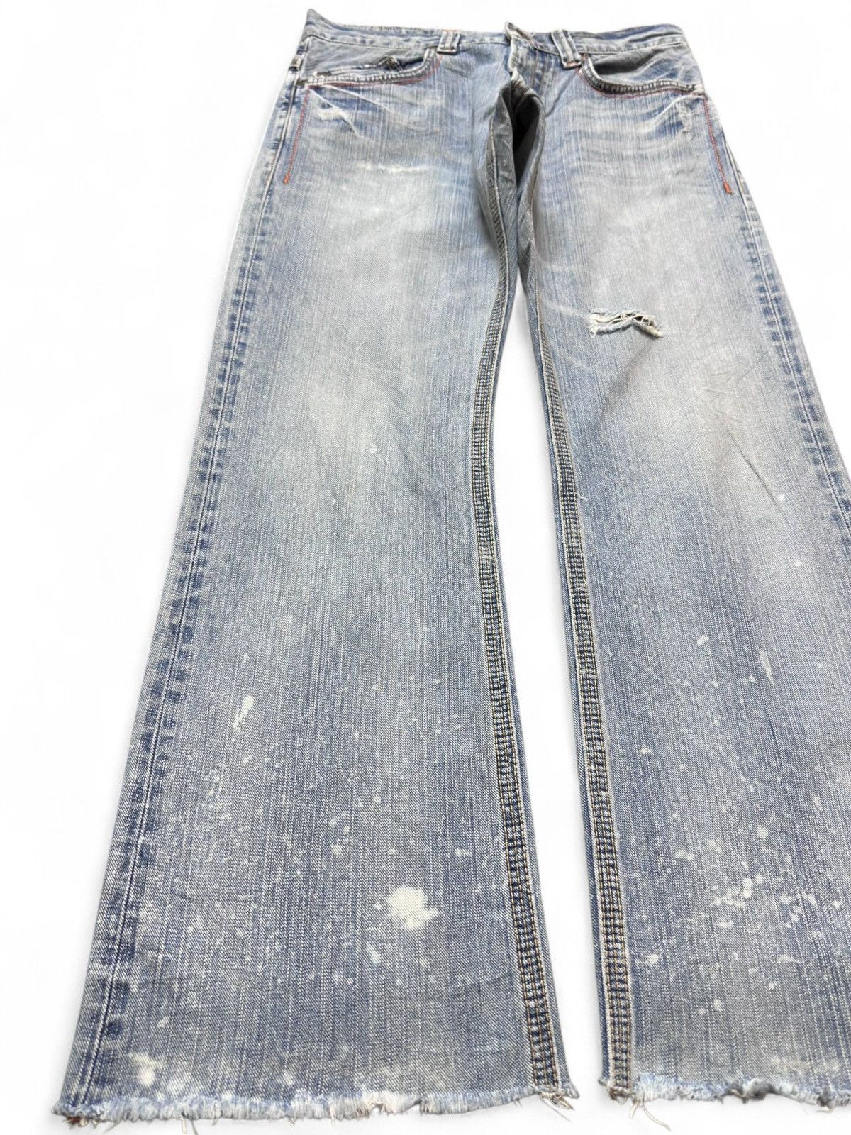 Edwin Vintage Edwin XV-S Flare Bootcut Faded Buckle Belt Denim Size US 31 - 3 Thumbnail