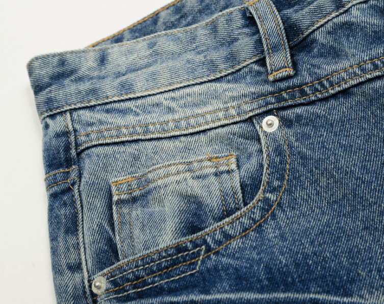 Jean American retro lightning pattern washed scimitar jeans Size US 32 / EU 48 - 4 Thumbnail