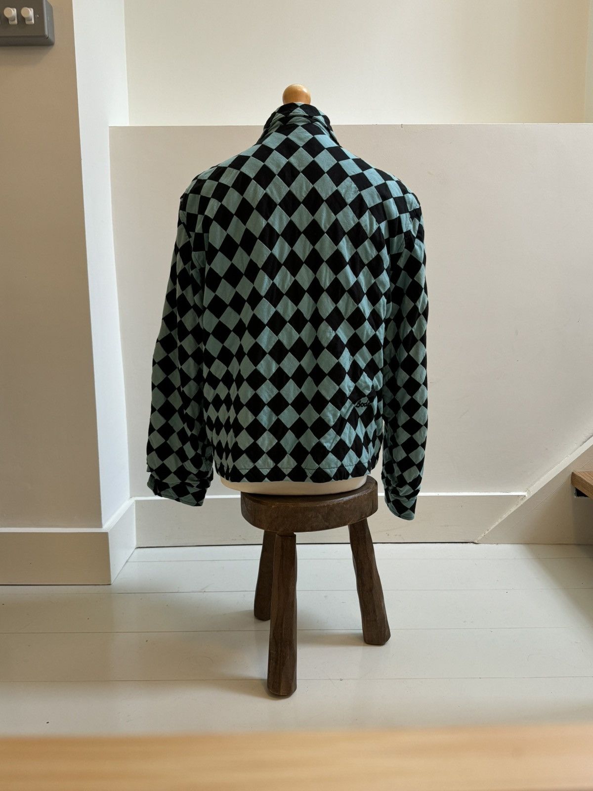 Bode BODE Light Blue & Black Diamond Checkerboard Jacket Size US M / EU 48-50 / 2 - 3 Thumbnail