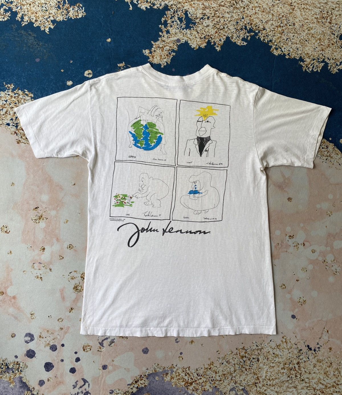 Art Comes First × Hard Rock Cafe × Vintage 1990s - HRC Signature Series Edition II John Lennon Tee Size US M / EU 48-50 / 2 - 4 Thumbnail
