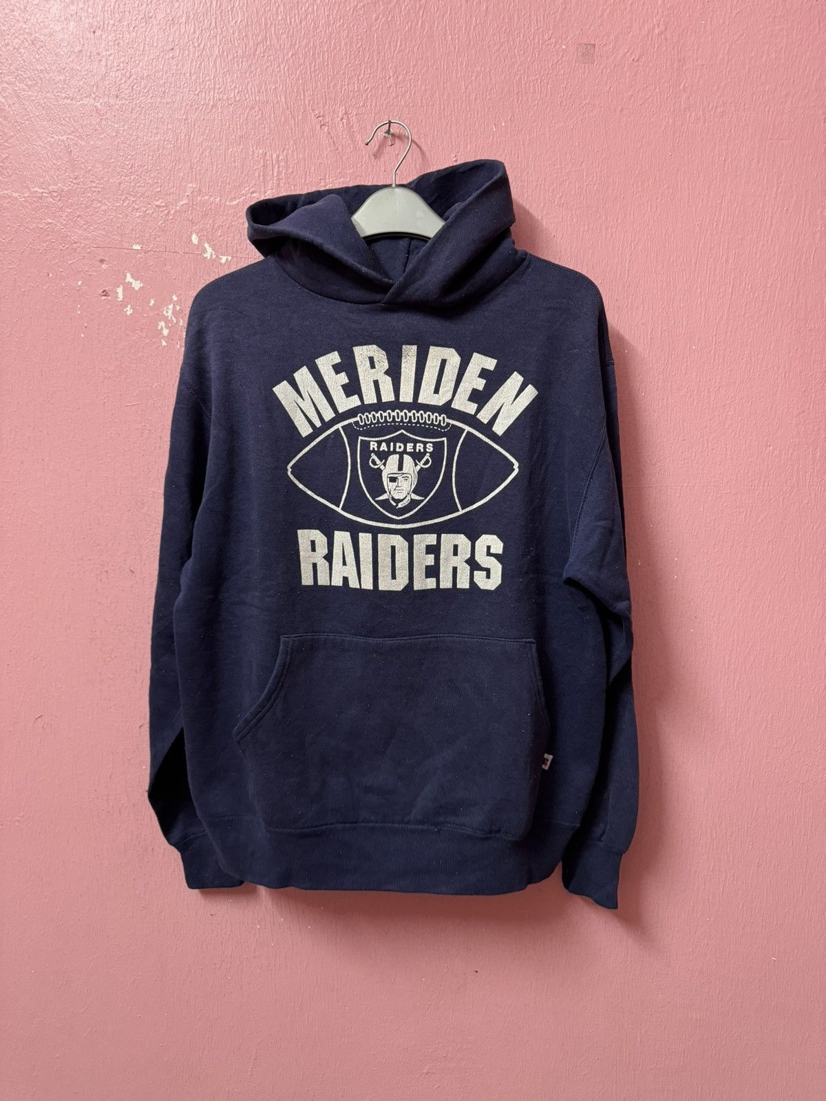 Vintage made in usa MERIDEN RAIDERS russell athletic hoodie