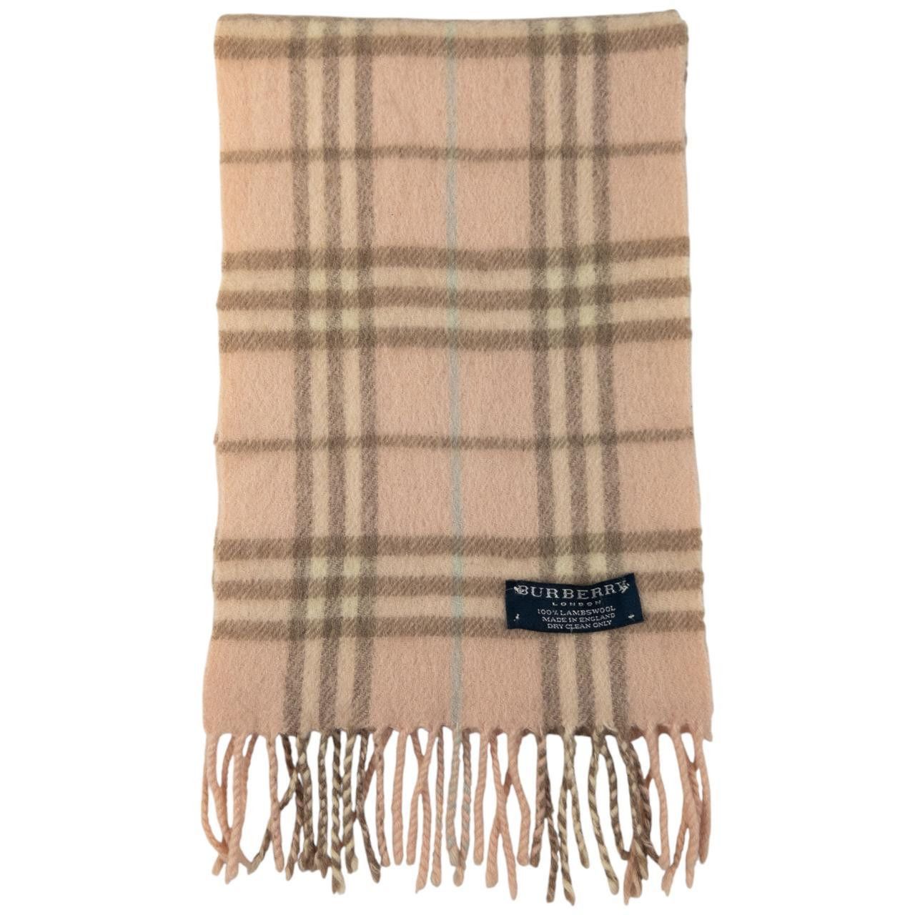 Burberry Vintage Burberry Nova Check Lambswool Tassel Scarf Size ONE SIZE - 1 Thumbnail