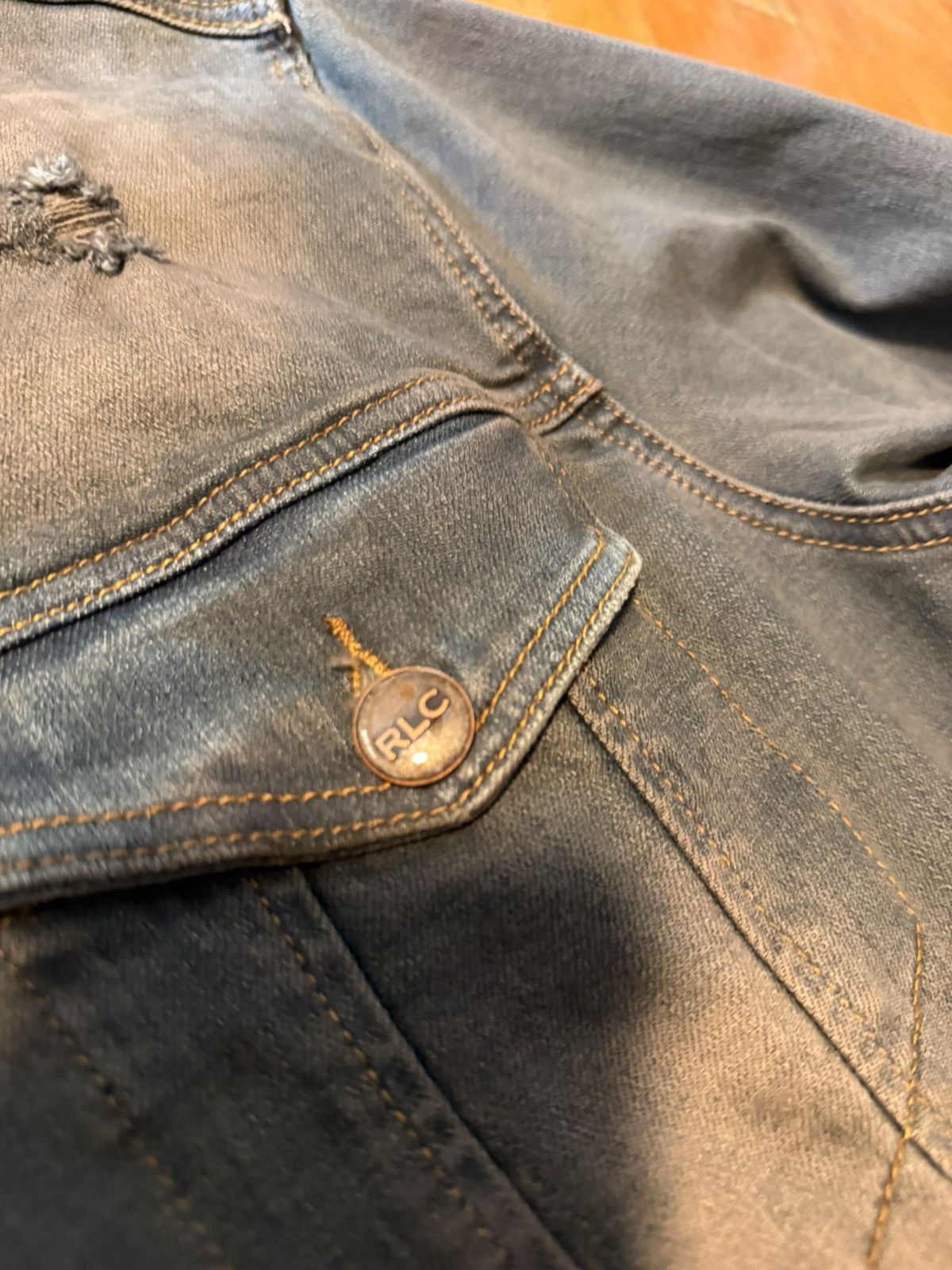 Richie Le Collection Rustic Jean Jacket Size US XL / EU 56 / 4 - 3 Thumbnail