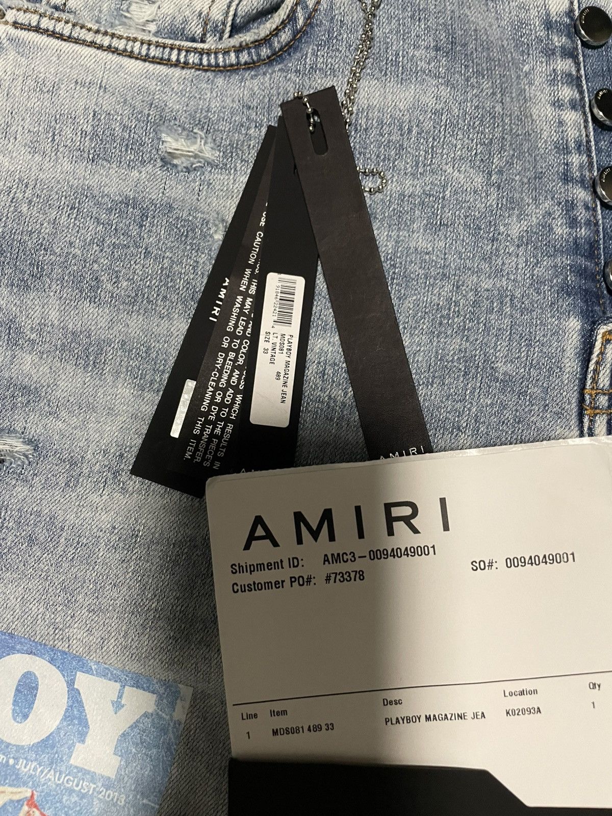 Amiri Amiri Playboy Magazine Jean Size US 33 - 3 Thumbnail