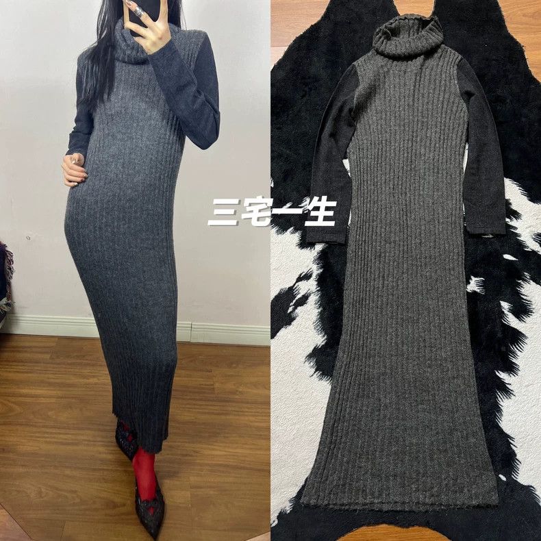 Issey Miyake Issey Miyake Grey sweater dress Size M / US 6-8 / IT 42-44 - 1 Thumbnail