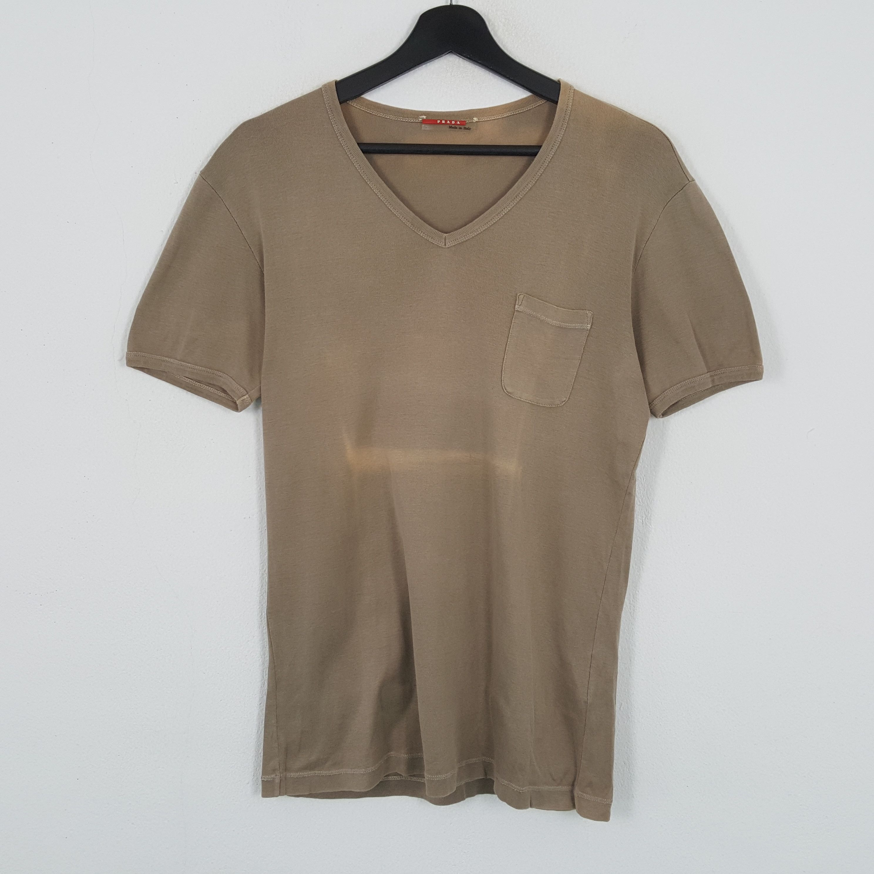 Prada × Vintage PRADA Italian Brand Pocket Design Tshirt Size S / US 4 / IT 40 - 1 Thumbnail