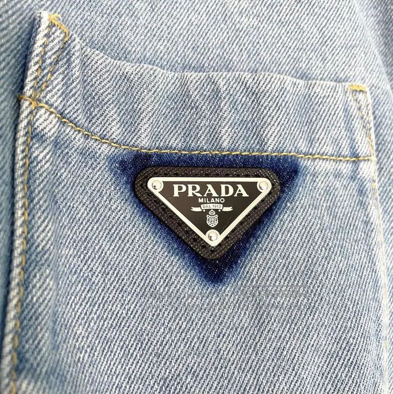 Prada Prada Blue Denim Women’s Cropped Jacket. Size S / US 4 / IT 40 - 6 Thumbnail