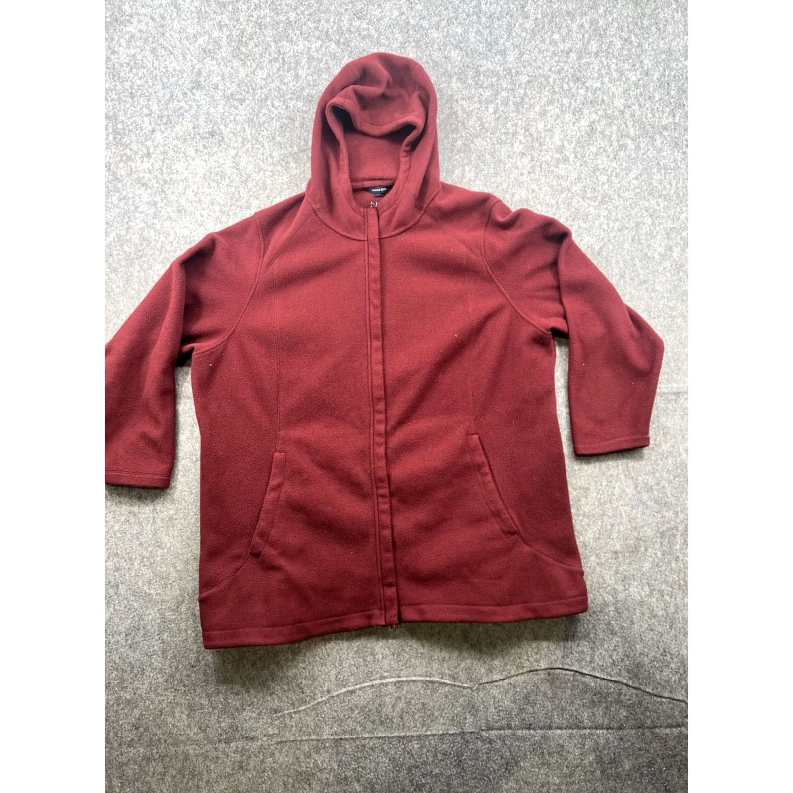 Lands' End Lands' End Red 3XL Hoodie Full Zip Men's Shirt Jacket Regular Fit Zipper Hooded VINTAGE? No - but follow rules. Size US XXL / EU 58 / 5 - 2 Thumbnail
